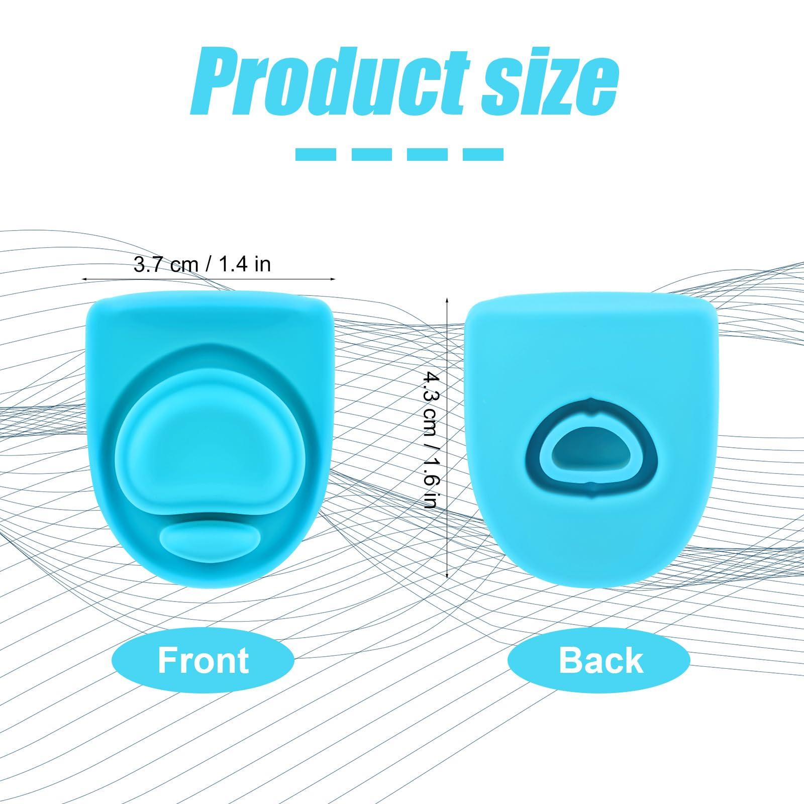 PEUTIER 4pcs Replacement Stopper Compatible with Owala FreeSip 24oz 32oz, Water Bottle Top Lid Gasket for Owala 19/24/32/40oz Seal Bottle Cap Mouth Stopper Part Silicone Plug Accessories BPA-Free (Cyan)