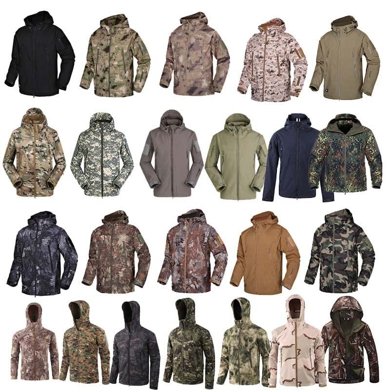 YABOO Tactical Hoody Softshell Jacket Outdoor Sports Camouflage Coat Combat Clothing BDU Airsoft Hunting Shooting Battle Dress