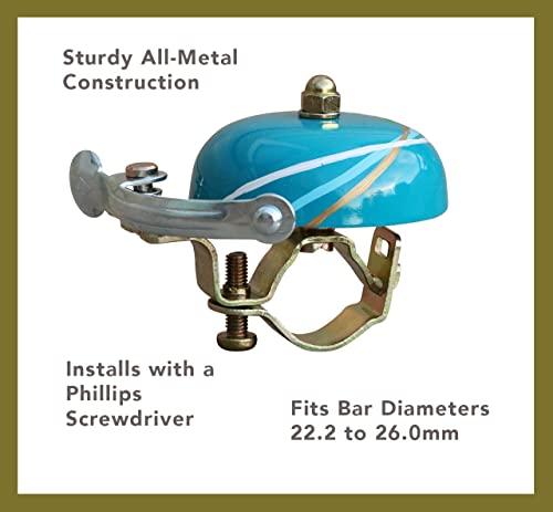 Crane Crane Handpainted Bike Bell, Kaede (Maple) Design, Suzu Bicycle Bell, Made in Japan for City Bikes, Cruisers, Road Bikes or MTB, Fits Handlebar diameters 22.2 to 26.0mm