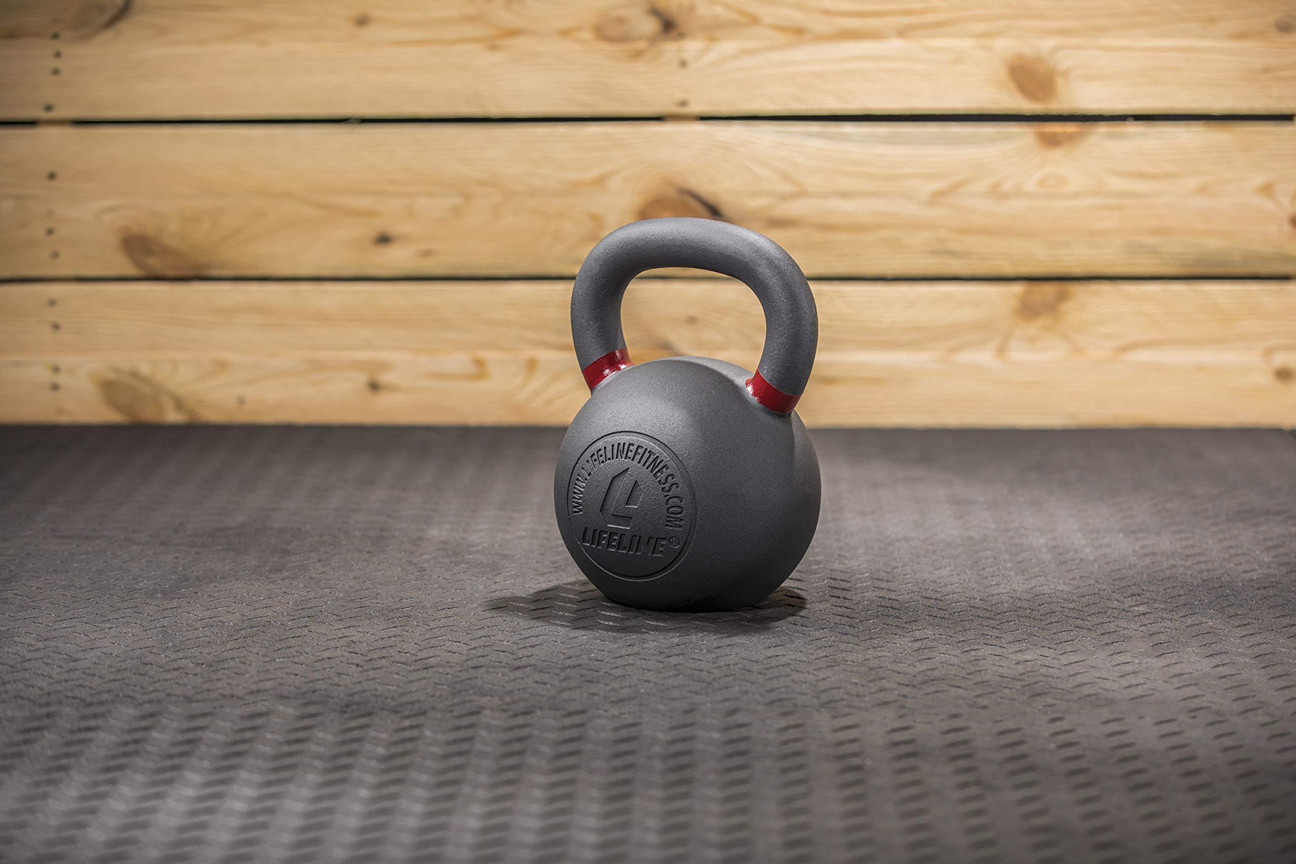 Lifeline Lifeline Fitness 32KG Kettlebell - Premium Quality Exercise Equipment for Full Body Workouts - Non-Slip, Void Free Surface - Powder Coated, Smooth Handles