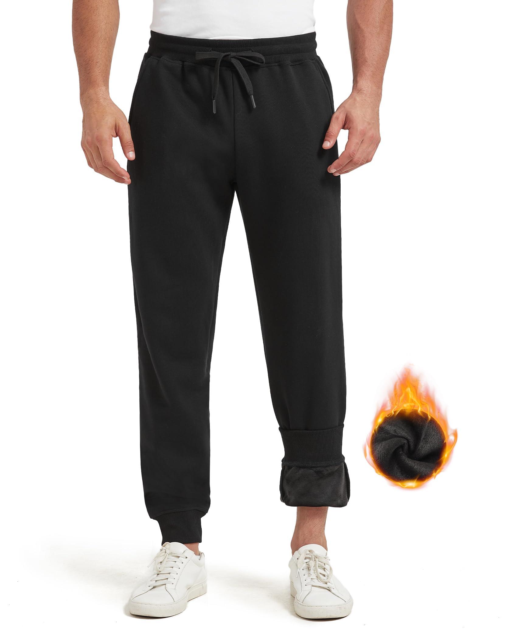 Zylioo Zylioo Extra Long Fleece Sweatpants for Men with Pockets, Joggers for Tall Men 34-36 Inseam, Men's Athletic Fleece Pants Tall