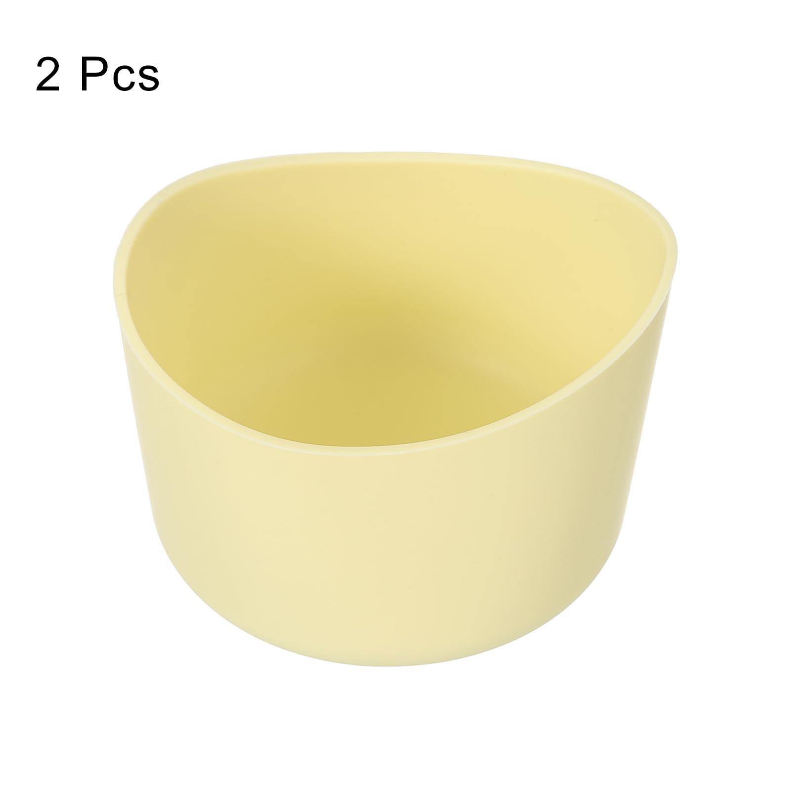 uxcell uxcell 2pcs 6cm Protective Silicone Boot Sleeve for 12-24 oz, Water Bottle Bottom Silicone Anti-Slip Sleeve Cover, Irregular Shape Cup Accessories, Light Yellow