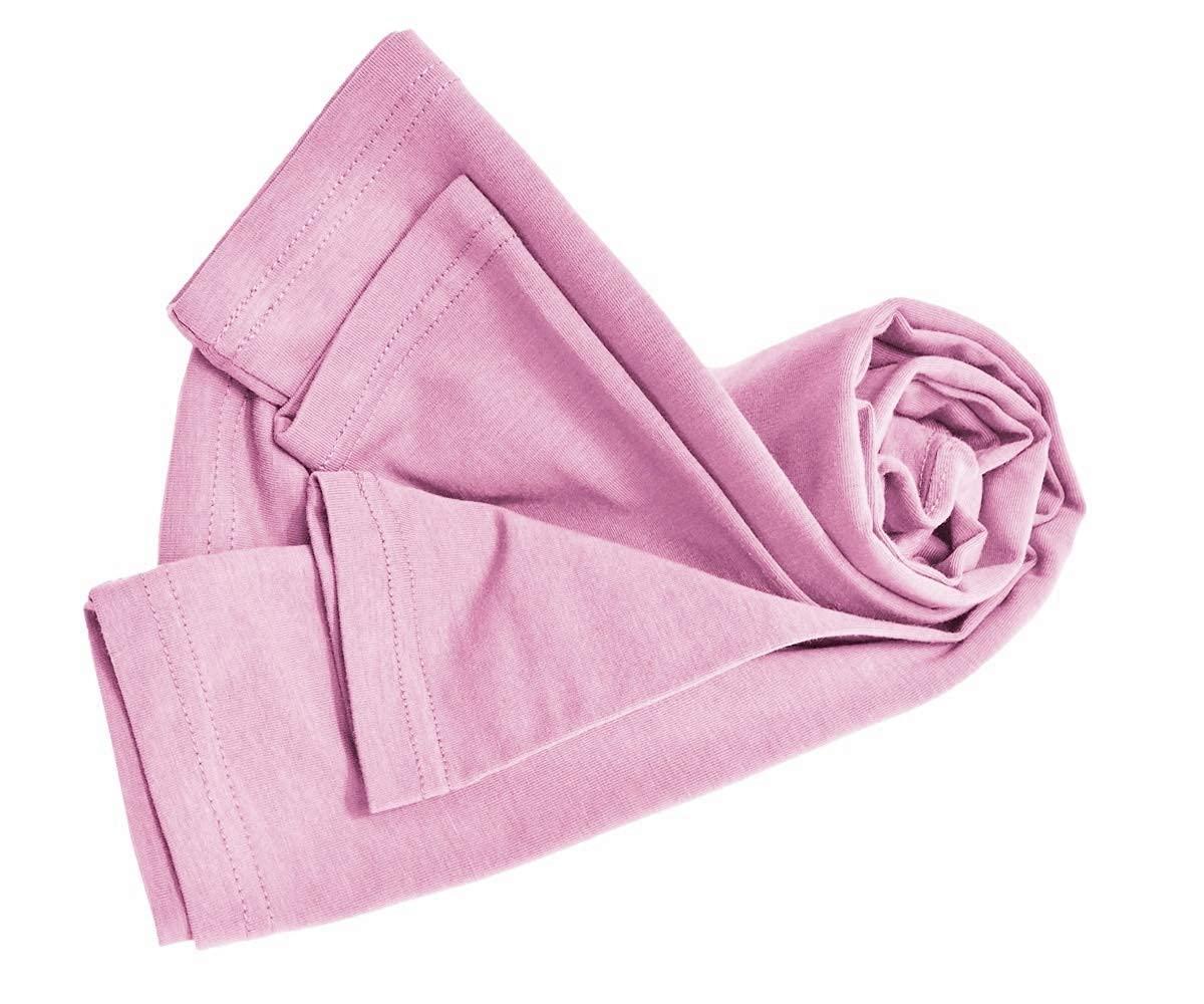 ACTIVE UNIFORMS Women's Under Scrubs Long Sleeve T-Shirt Comfort V-Neck Medical Underscrub Tee -Super Soft and Stretchy (Pink, Large)