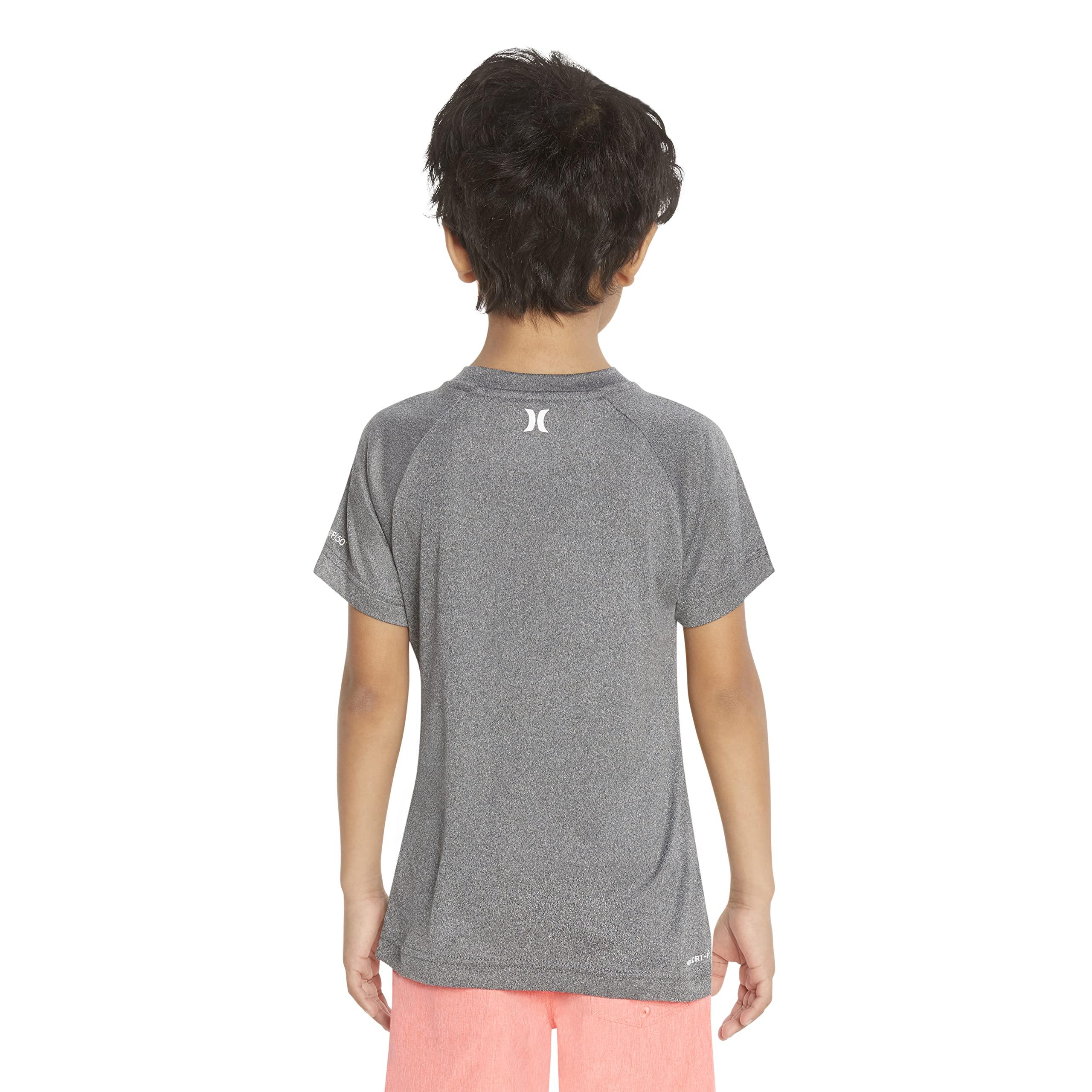 Hurley Hurley Boys' Rash Guard Shirt, Black Heather, 6