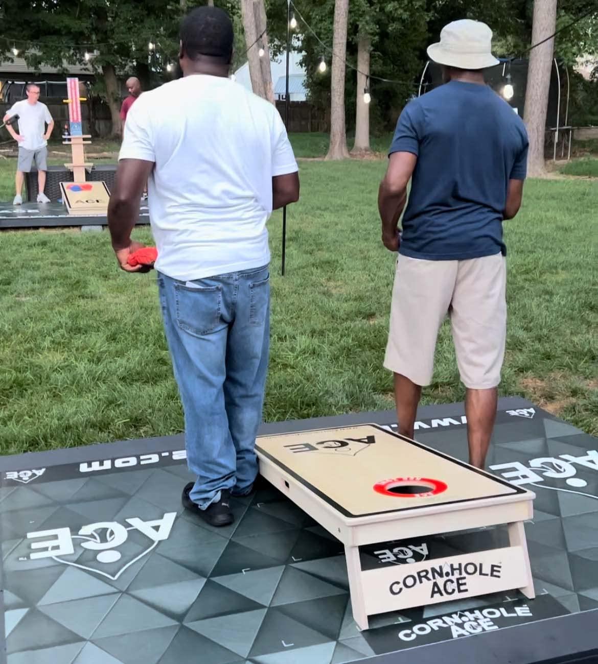 CornholeAce CornholeAce Ace Clusters | Orange (Set of 4 Bags) | ACE Pro Stamped | Cluster Pad Technology | Dual Sided Slick Stick All Weather | Professional Cornhole Bags