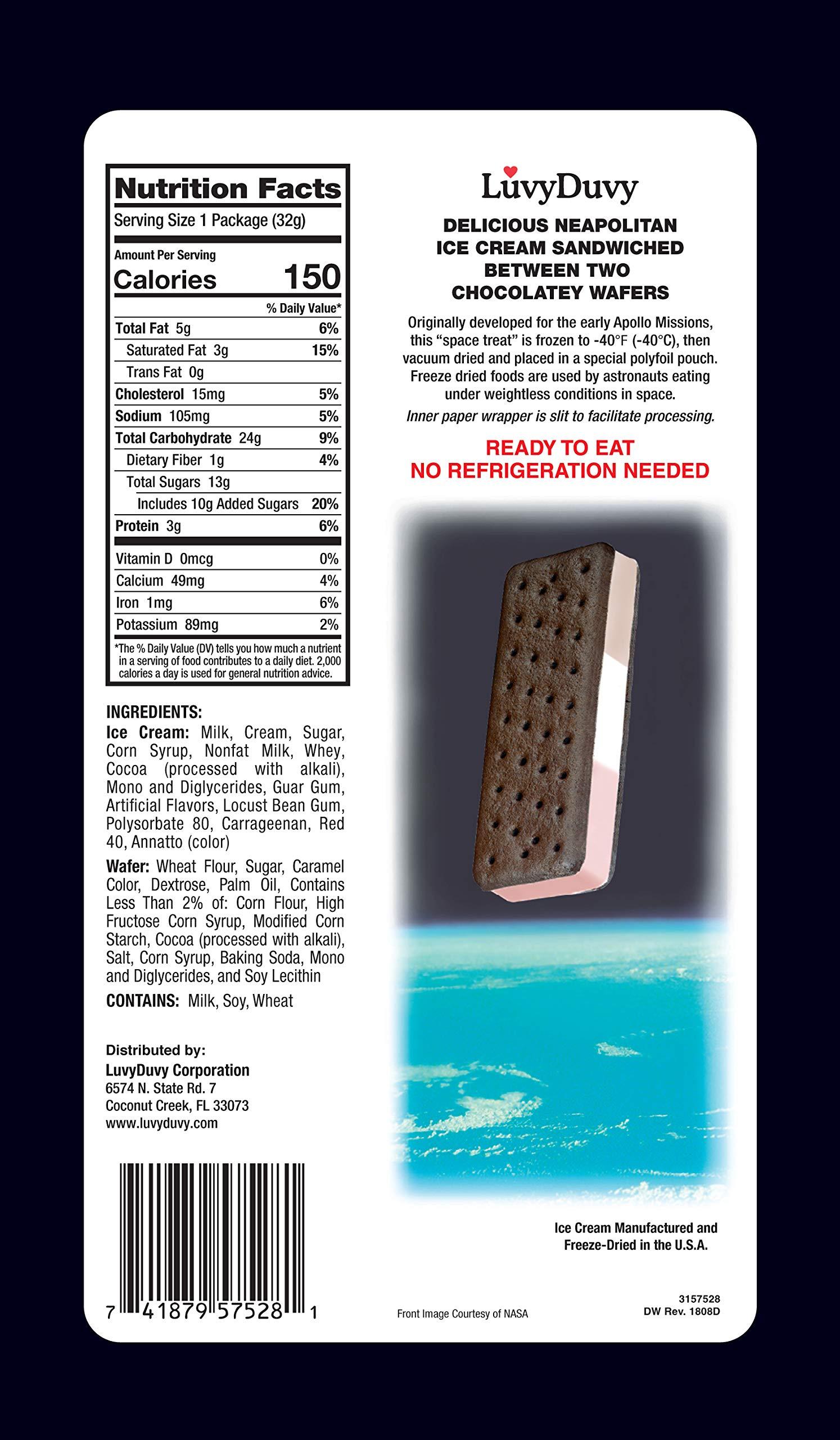 LuvyDuvy LuvyDuvy NEAPOLITAN Freeze Dried Space Ice Cream Sandwich - 6 Pack