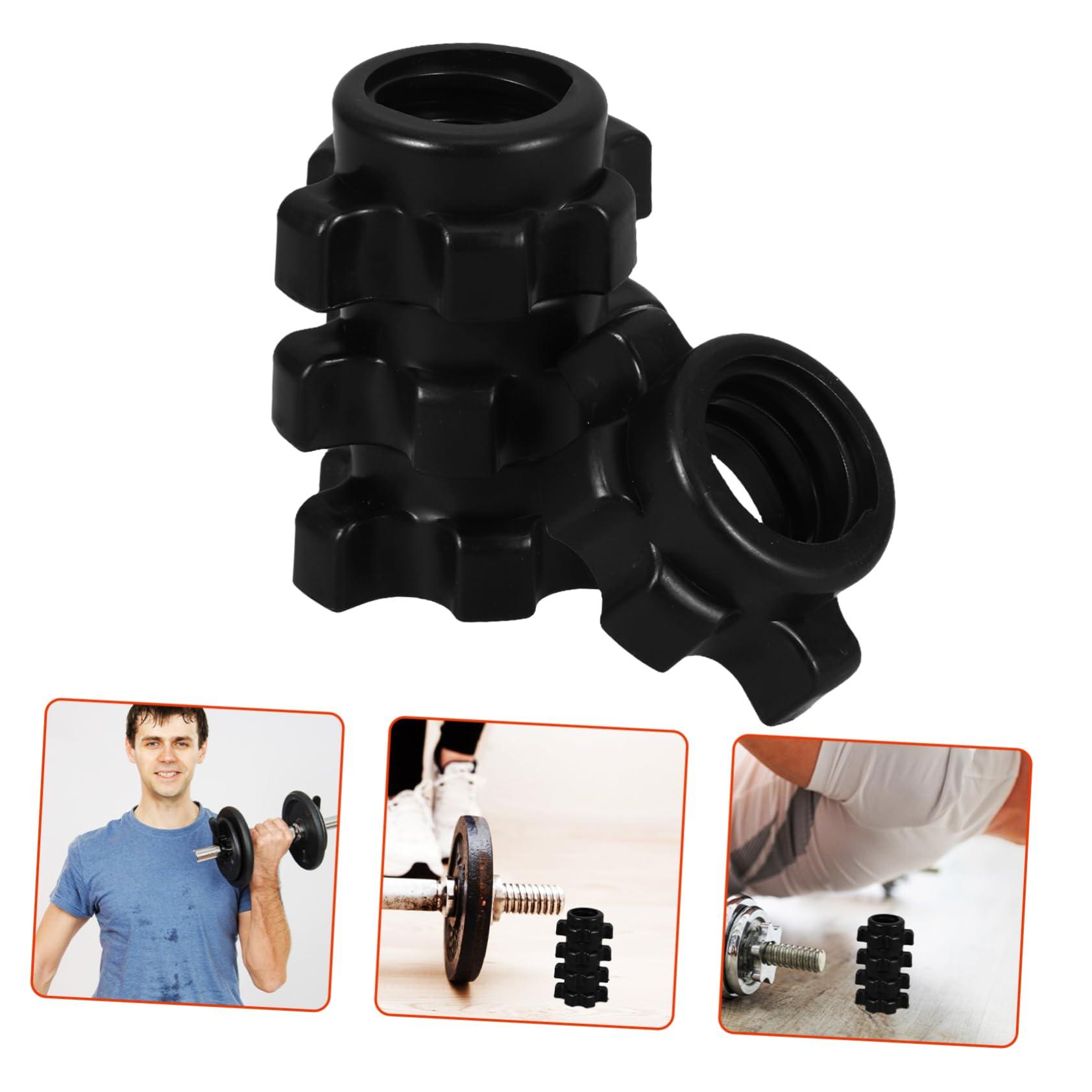 Toddmomy Toddmomy 4 Pcs fitness barbell collar dumbbel non-slip gym machines for home belt ring dumbbell bar screw Lavalier barbell hex nut cap dumbbell hexagon nut dumb bells household