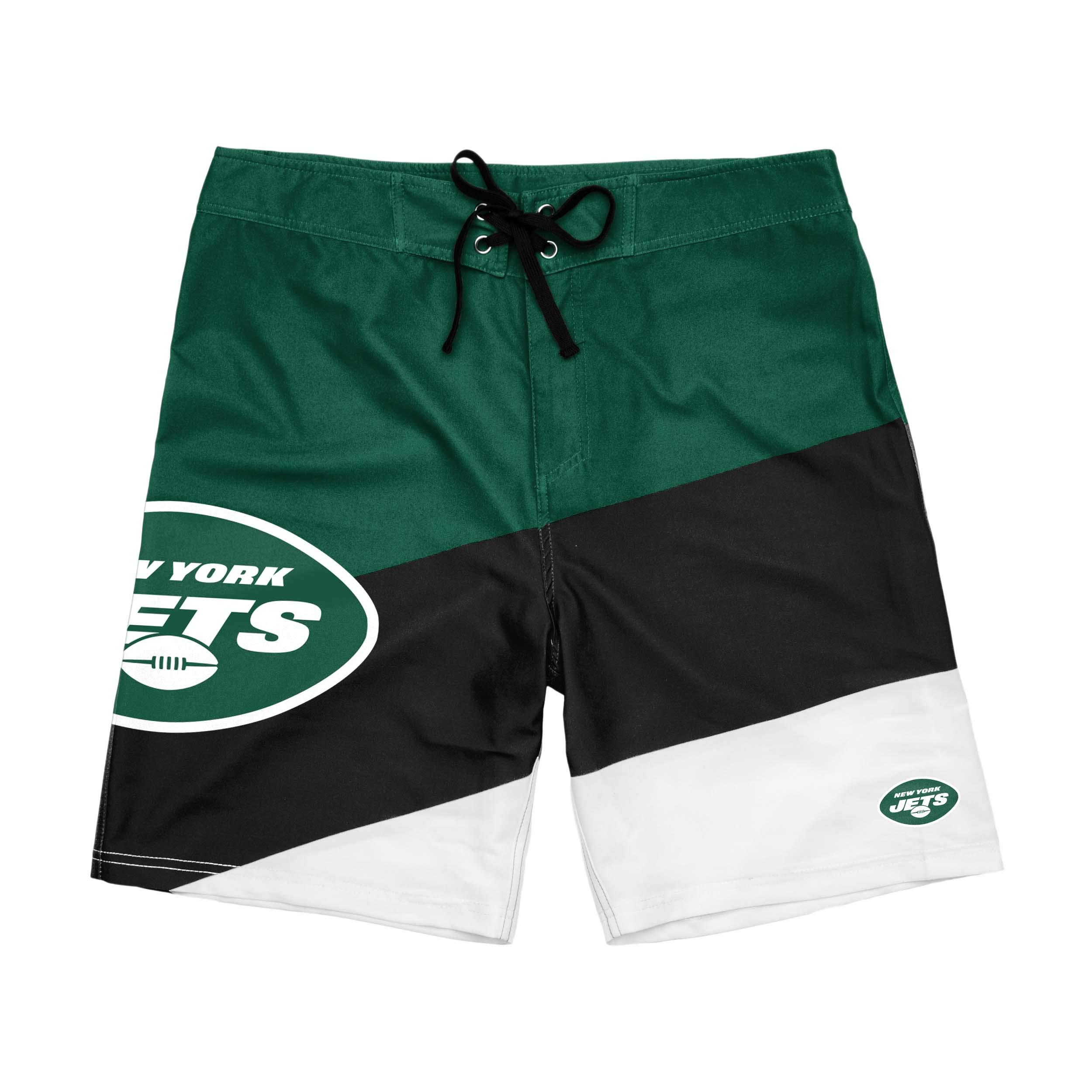 FOCO FOCO NFL New York Jets Mens Color Dive Swim Boardshorts, Team Color, M