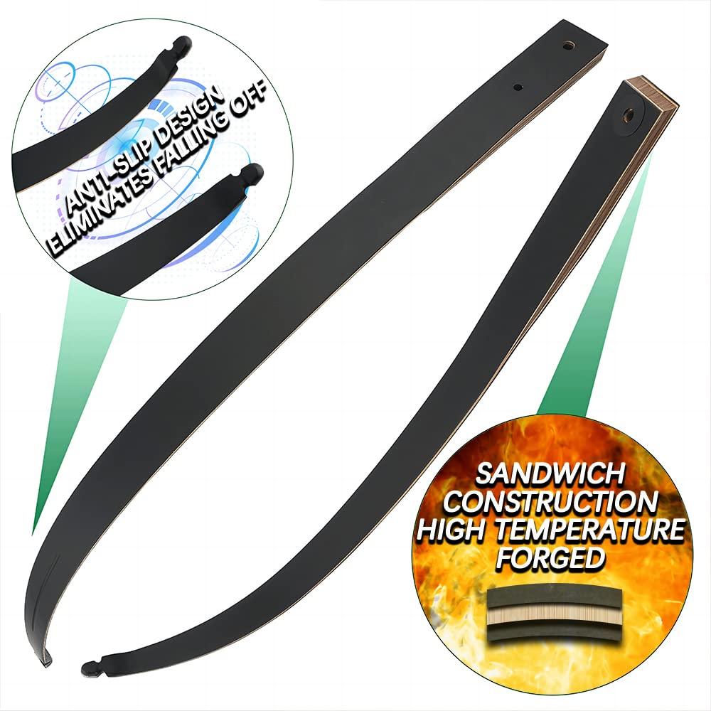 ZSHJGJR Takedown Recurve Bow Kit - Archery Bows for Adults & Youth Right-Handed Kits, 20~60lbs 60 Wooden Take Down Long Bow Package for Outdoor Hunting Training Red Sets (50lbs)