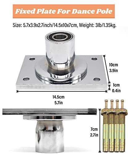 WAHHWF Extensions Dance Pole Ceiling Mount, 7ft/8ft/9ft/10ft/11ft/11.5ft/12ft/12.5ft Spinning Static Dancing Pole for Home Bedroom Apartment Club, Stripper Pole for Plus Size Women, Loads 440lbs (Color : Si