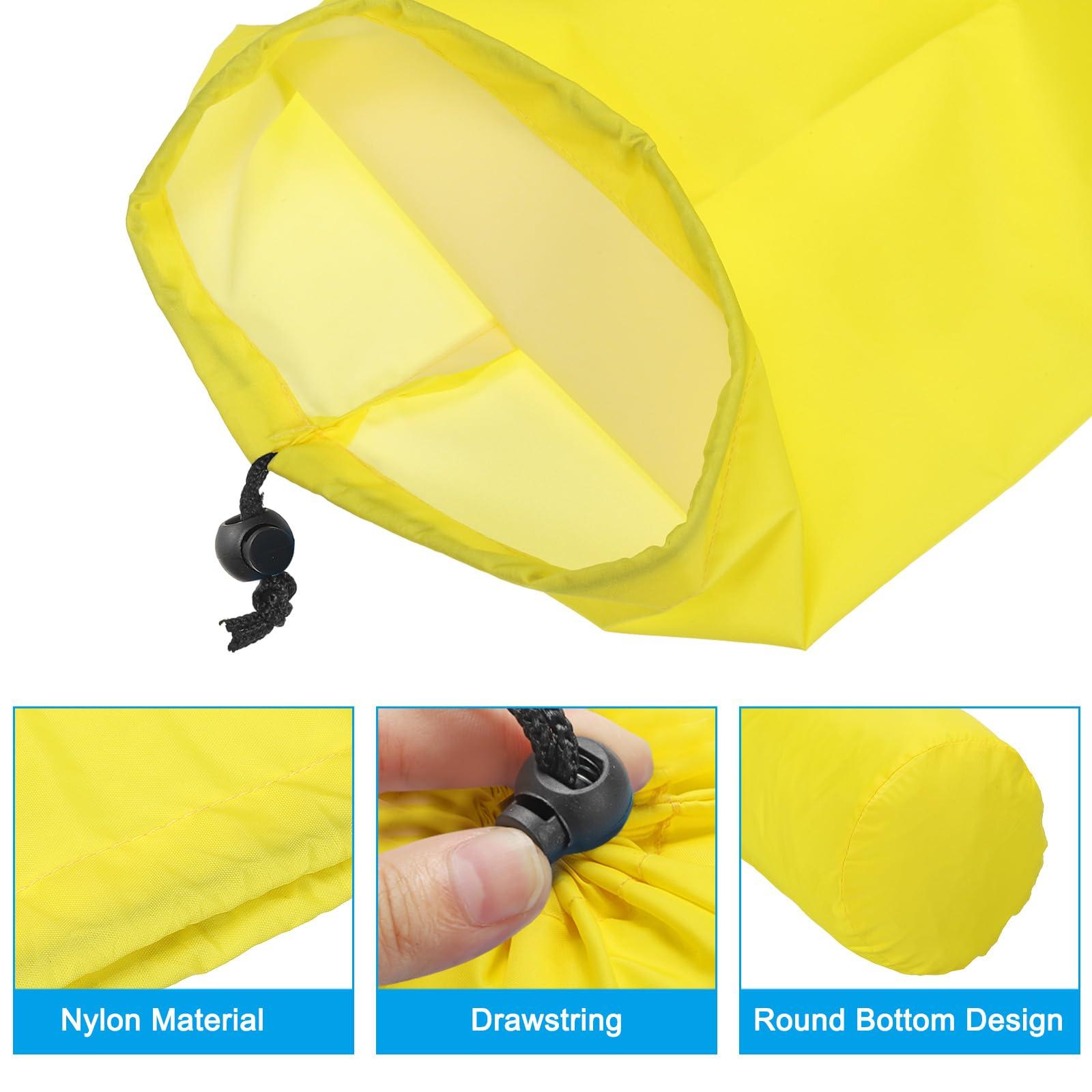PATIKIL PATIKIL Stuff Sack, 5 x 10 Inch Waterproof Outdoor Storage Sack Portable Drawstring Dust Flap Bag for Camping, Green