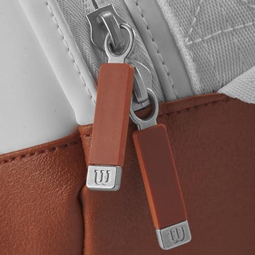 WILSON WILSON Roland-Garros Super Tour Tennis Racket Bag - Holds up to 9 Rackets, Clay/White/Navy