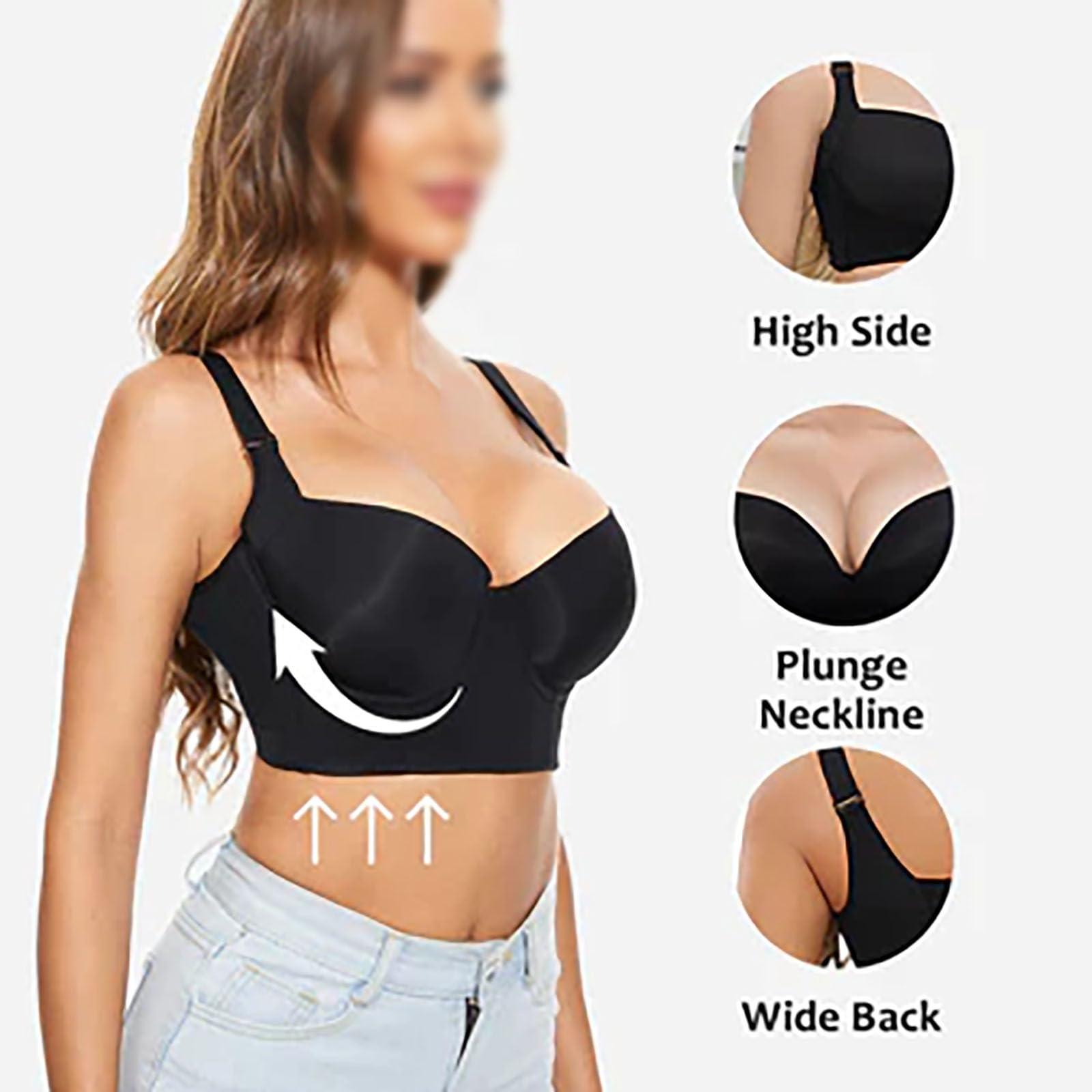 NineFit Basics Shapedly Bra, Shapely Bras for Women, Shapedly Back Smoothing Push-Up Bra, Full Coverage Bras for Women Back Fat (US, Numeric, 36, Regular, Regular, E, Brown)