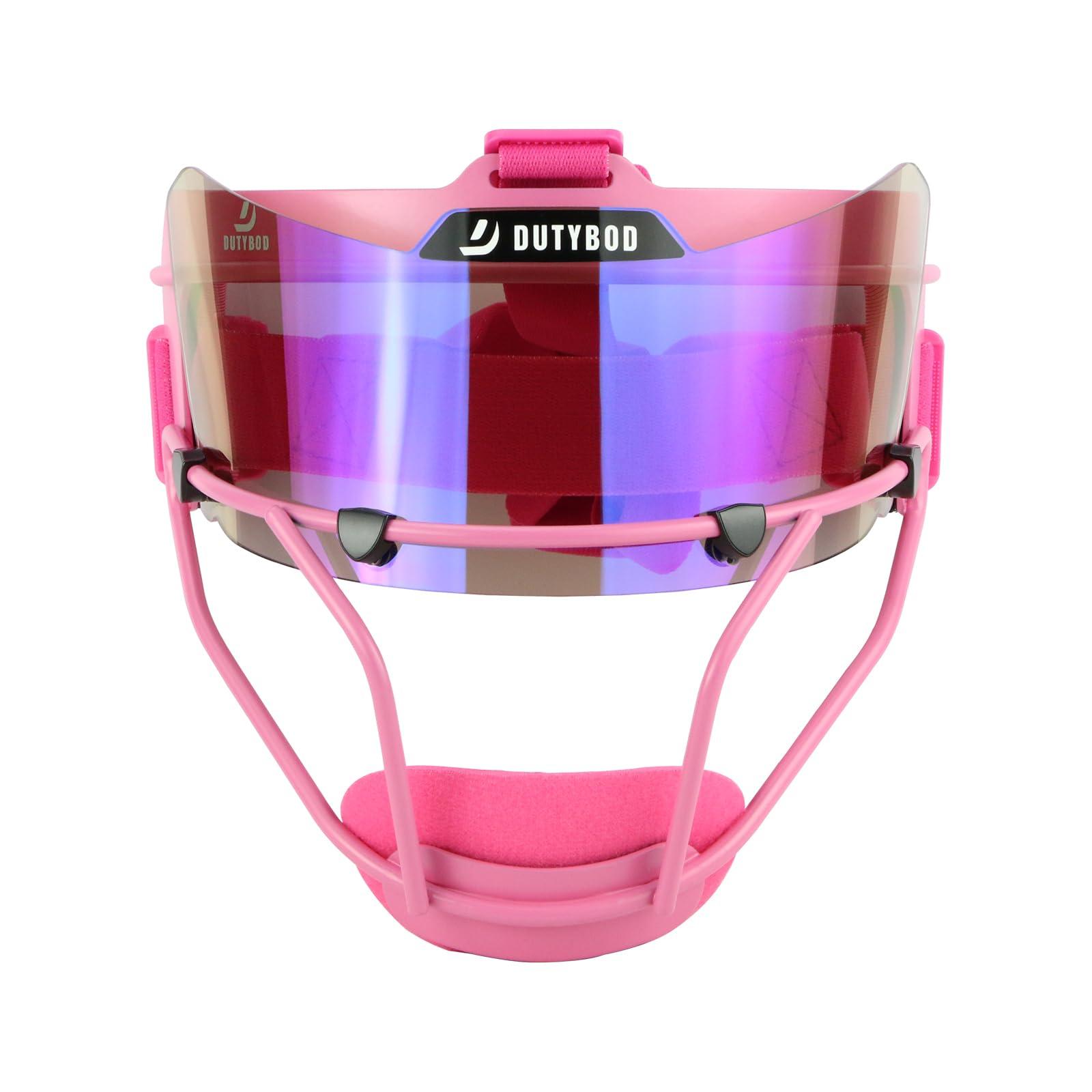 DUTYBOD DUTYBOD Softball Face Mask Lightweight and Comfortable with Wide Field Vision fit All Ages - Durable and Safety Softball Face Mask sets (Pink-Blue)