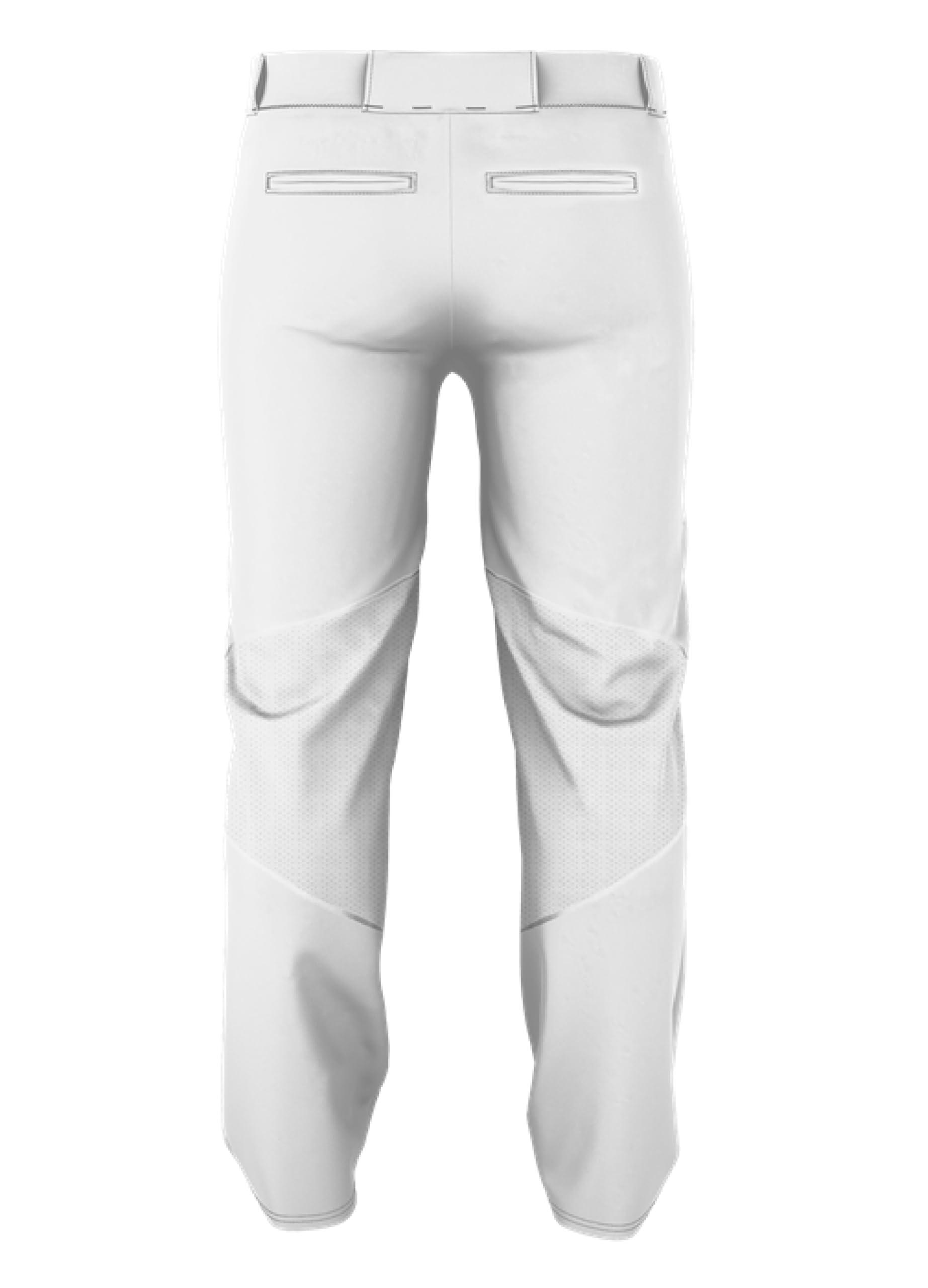 Alleson Athletic Alleson Athletic Men's Crush Premier Braided Baseball Pant, White/Navy, X-Large