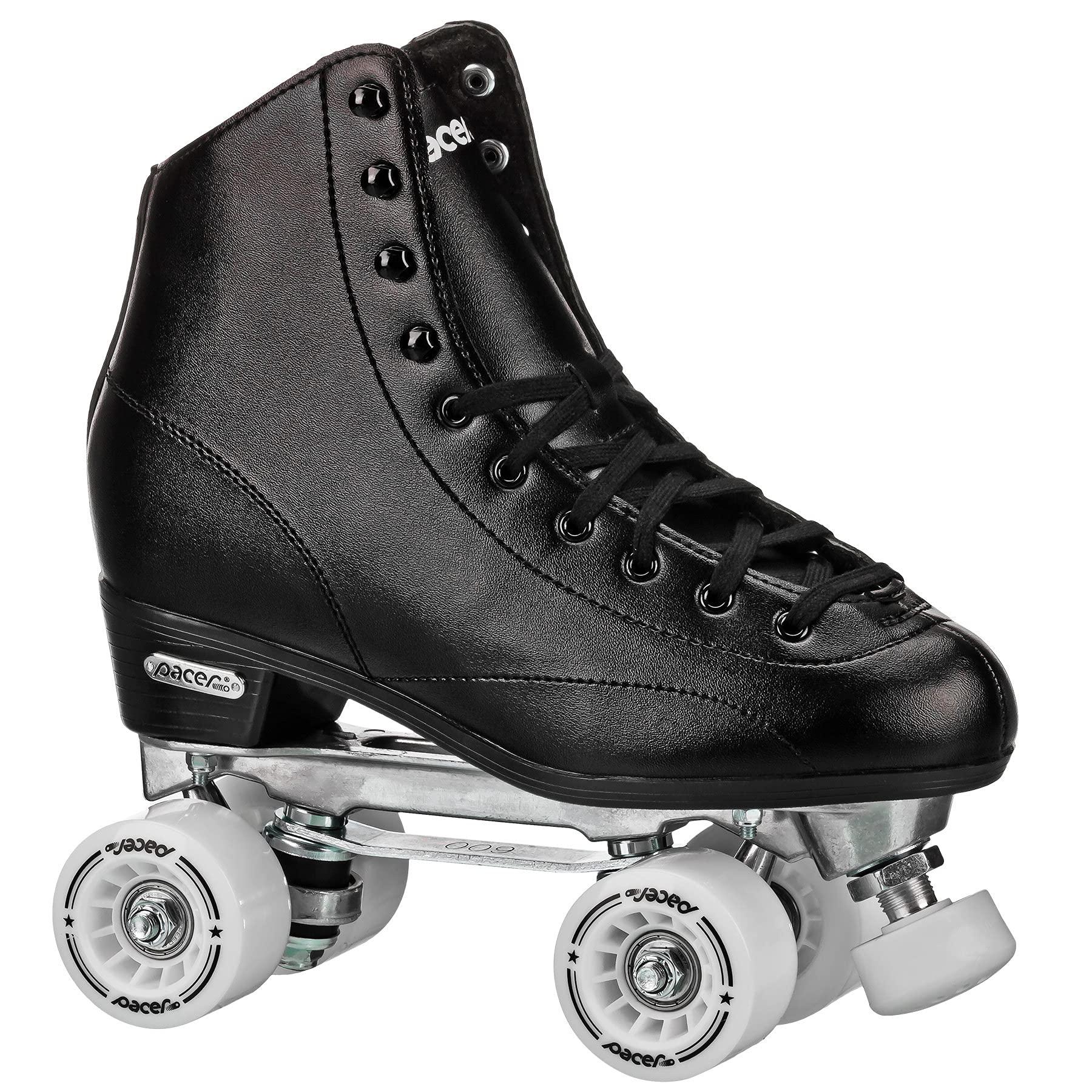 Pacer Pacer Stratos Traditional Quad Roller Skates, Black sz 7
