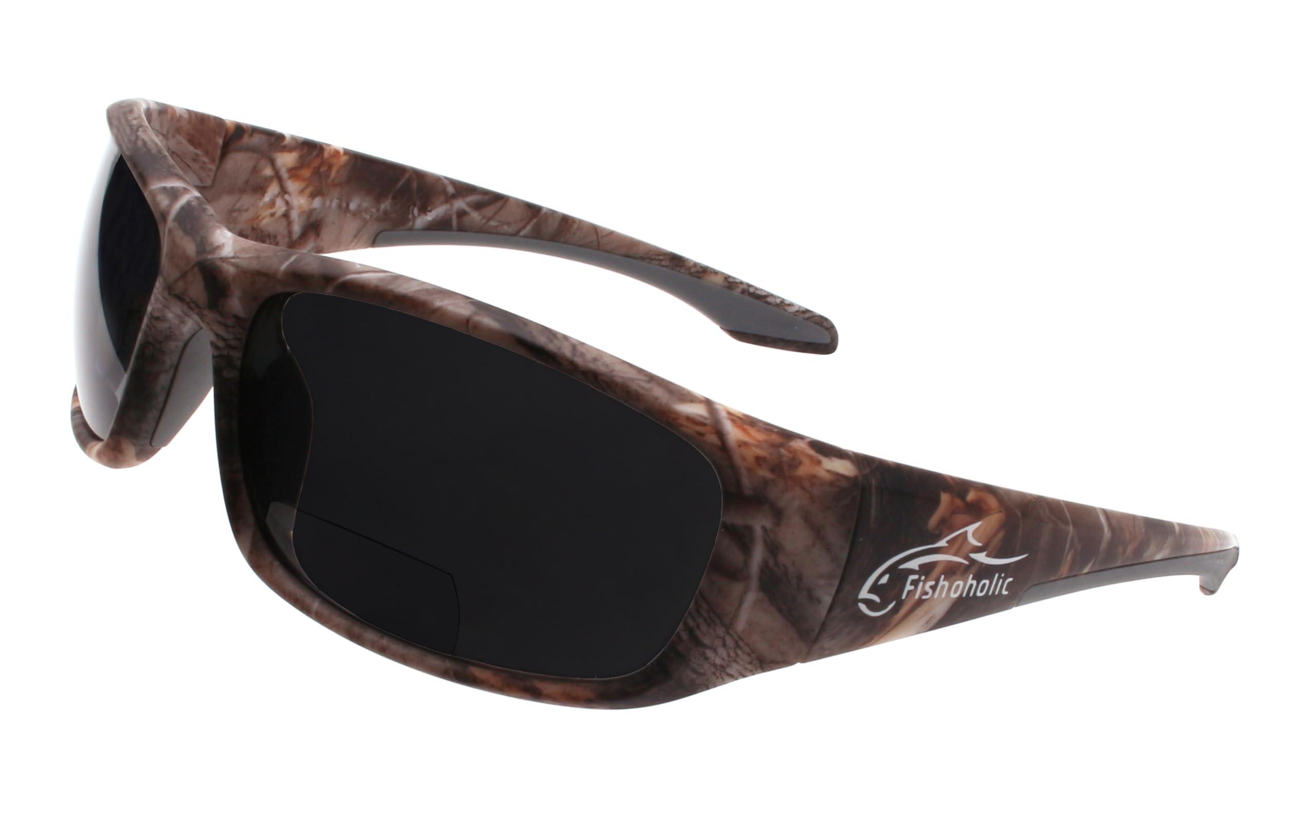 Fishoholic Fishoholic Polarized Bi-Focal Fishing Sunglasses with Reader Magnification (1.5x, 2.0x, 2.5x Options) and UV400 Protection