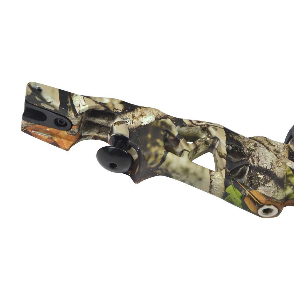 MILAEM 21\" Archery Recurve Bow Riser ILF Bow Riser Handle Takedown Bow Grip Aluminum Alloy Bow Riser Right Handed (Camo)