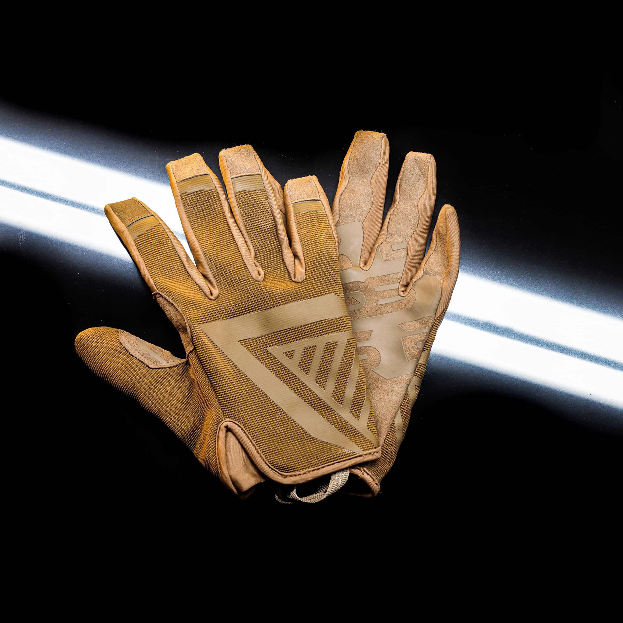 Glove Station Glove Station The Impulse - Tactical Shooting Gloves for Men with Touchscreen Compatibility, Lightweight Design and Outstanding Grip for Outdoor, Sports, Motorcycle and Work - Tan, Small Size