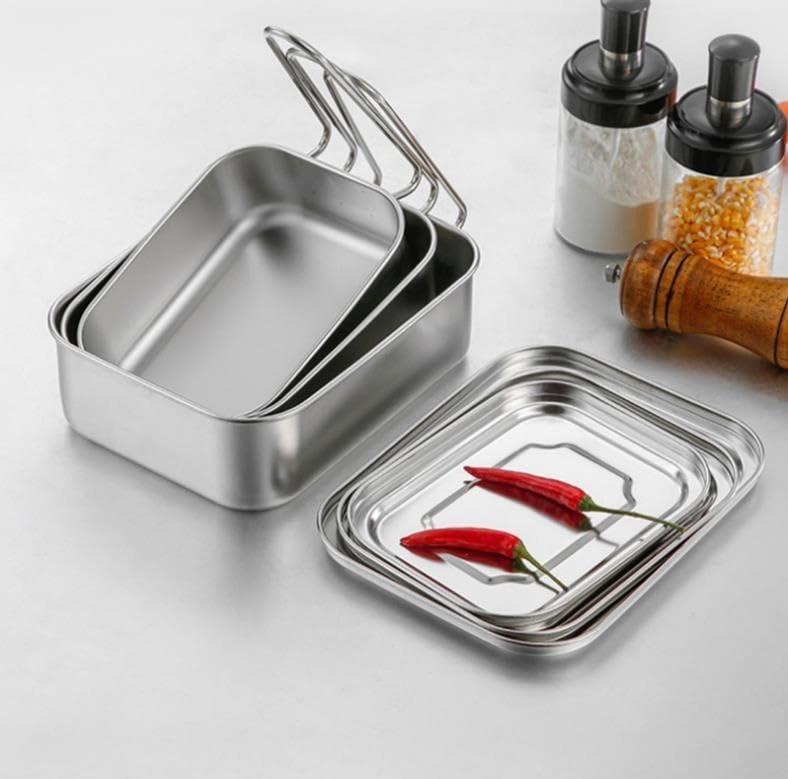 UPFIST UPFIST 1PC Outdoor Portable Lunch Box 1200ML 304 Stainless Steel Lunch Box (Size : 1 1200ML)