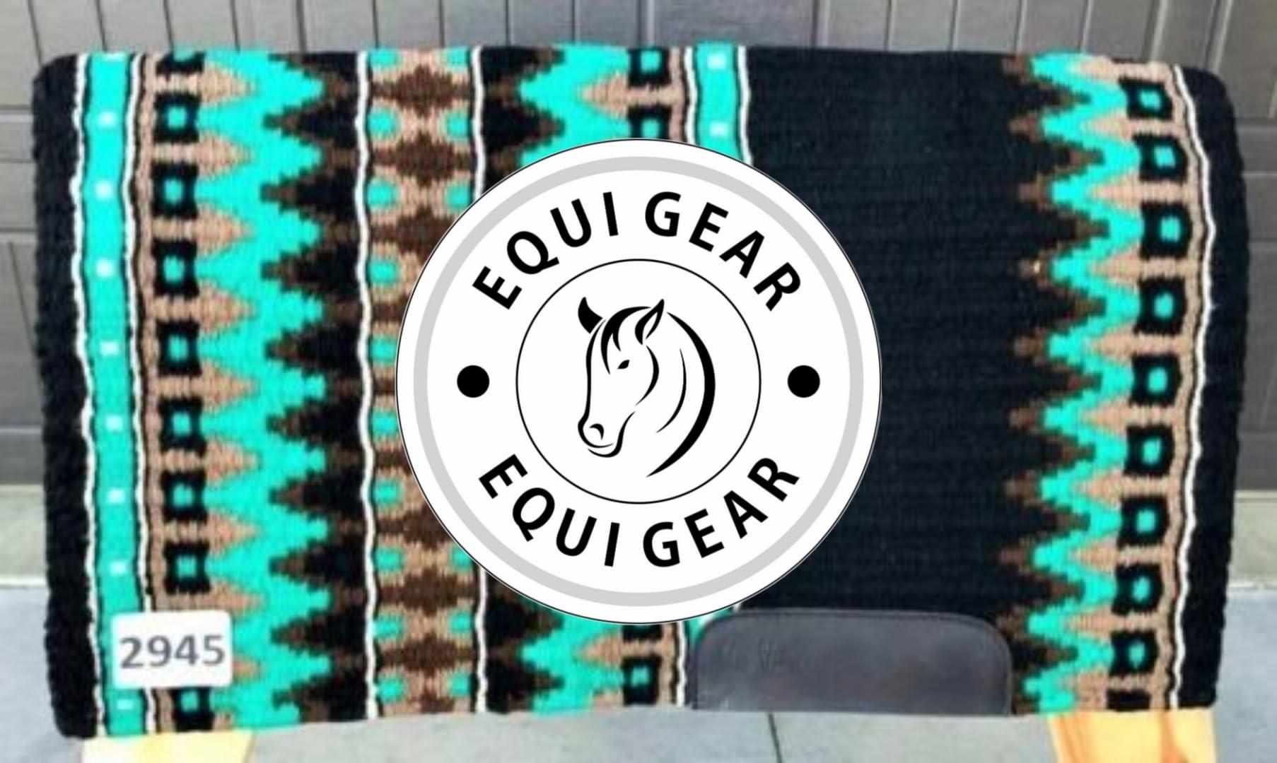 EQUIGEAR EQUIGEAR Horse Western Show Saddle pad/New Zealand Wool Western Saddle Blanket Top Wool Pad Sensor Flex (Customization Available) J610 (36x40)