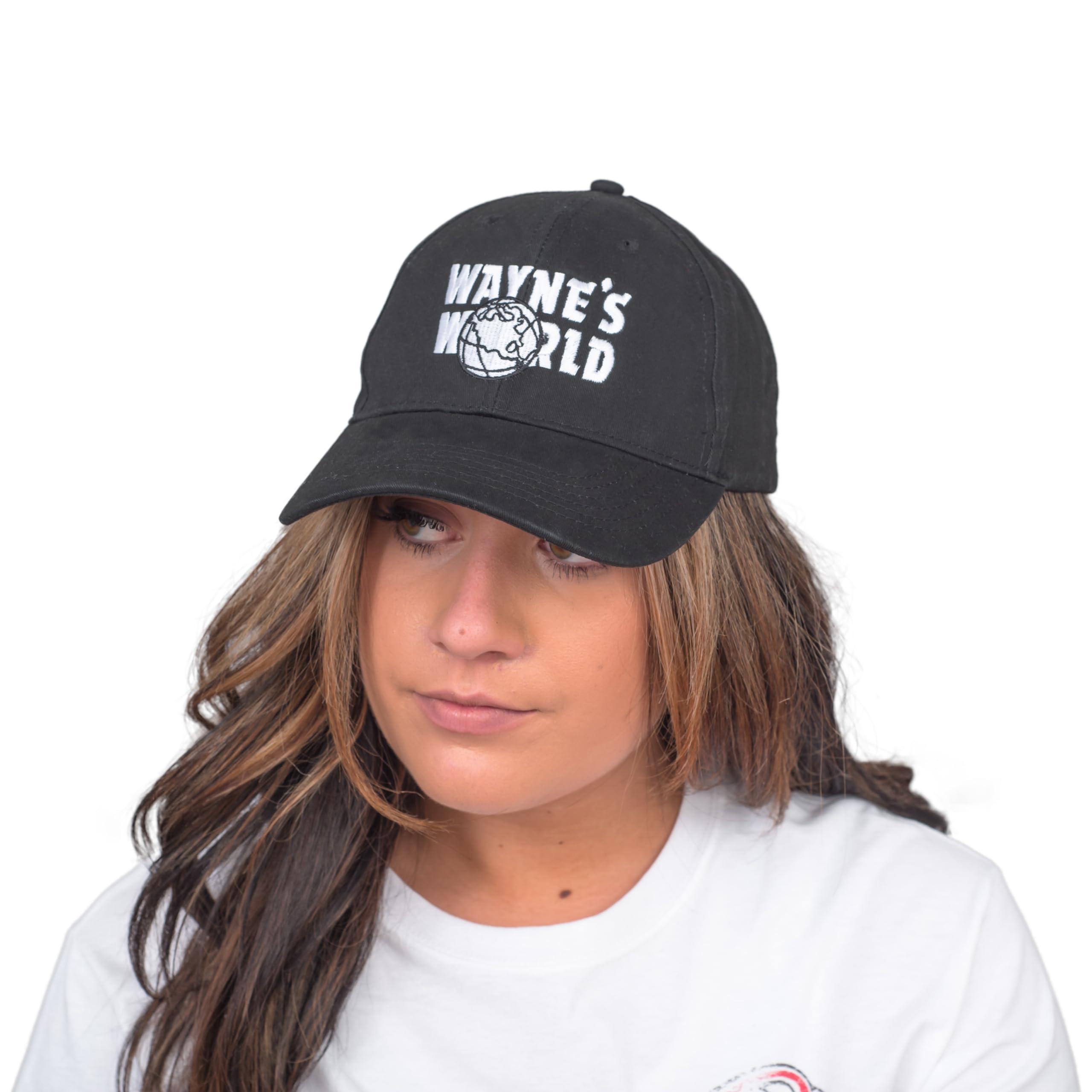 Wayne's World Wayne's World Costume Set - Waynes Hat and Aerosmith Aero Force T-Shirt 90s Retro for Halloween White