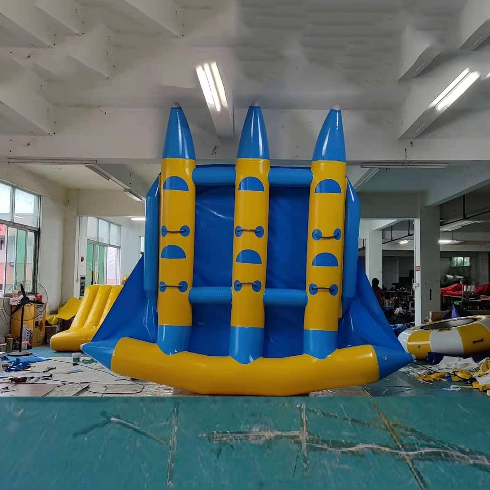 WLWLEO WLWLEO Towable Tubes 6 Person/seat Inflatable Flying Fish Banana Boat Water Sport Towables with Air Pump Raft Float Summer Water Game for Sea Ocean Lake,3 Tubes