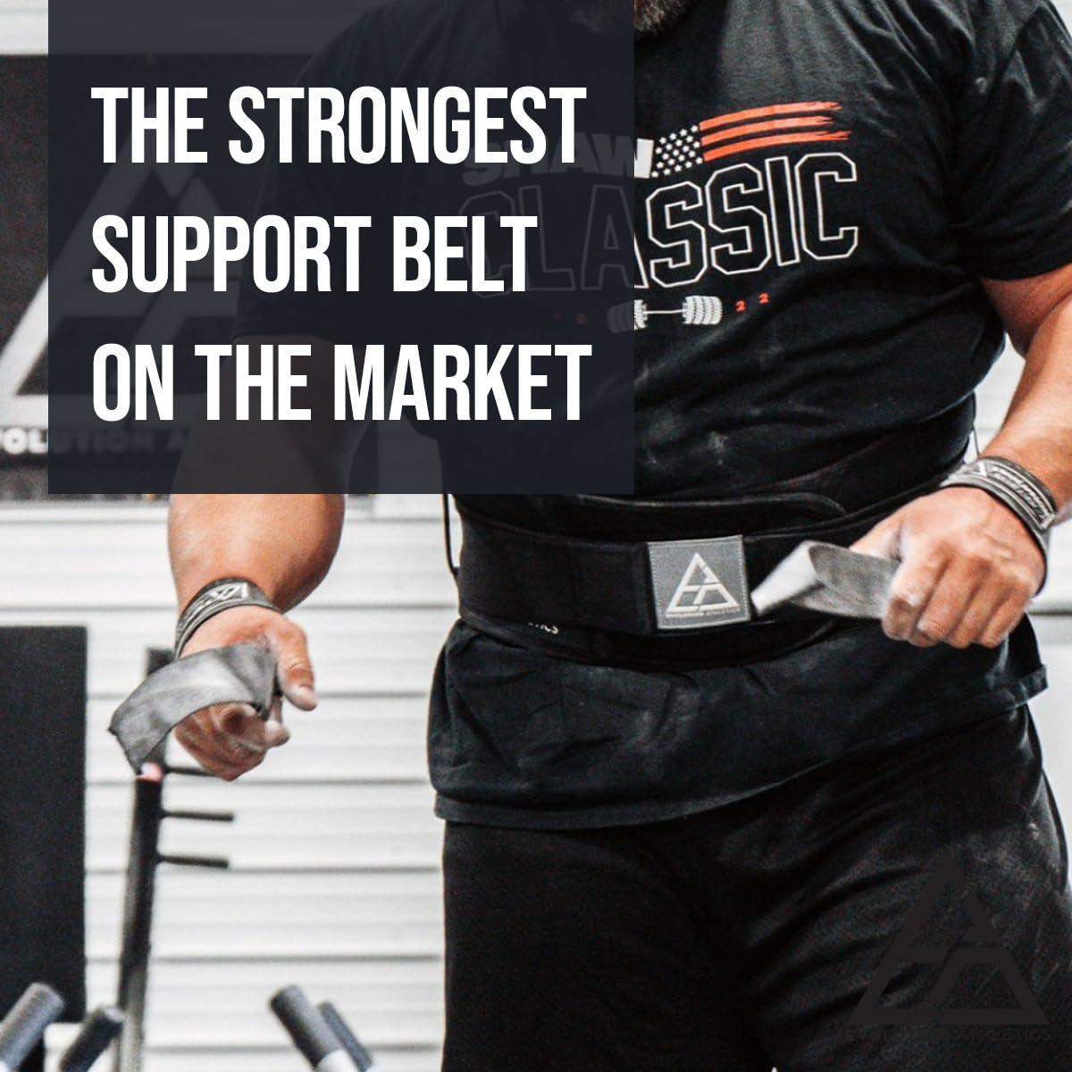 EA EVOLUTION ATHLETICS Evolution Athletics Weight Lifting Support Belt for Strength Training, Powerlifting, or Deadlift, Features Thick Durable Comfortable Neoprene, Reinforced Back, Adjustable Side Straps, 3XL, Black