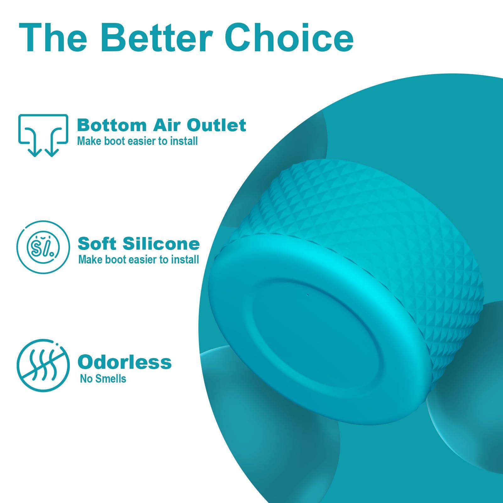 Alwenid Alwenid 2PCS Silicone Water Bottle Boot for Owala 32 Oz, Anti-Slip Protective Sleeve Bottom Bumper Protector for FreeSip, Twist, and Flip Stainless Steel Water Bottles (Blue)