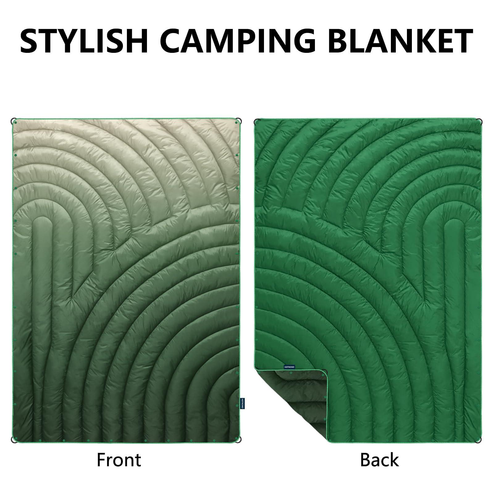 hotkoko hotkoko Camping Blanket,Puffy Blanket Lightweight Packable Camping Blanket Outdoor Blanket for Camping,Traveling, Stadium, Hiking, Picnics