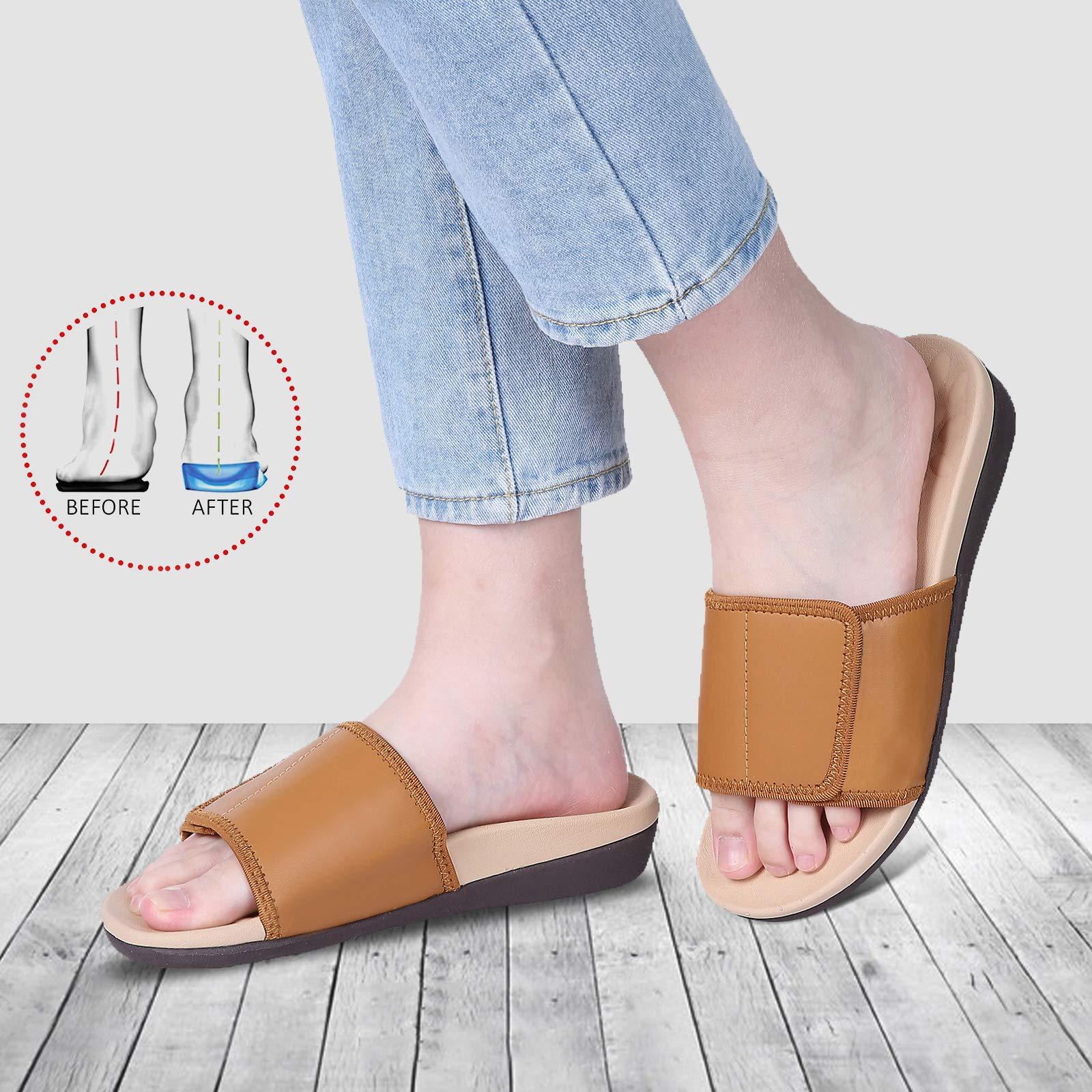 MEGNYA MEGNYA Comfortable Orthopeic Slides for Women, Plantar Fasciitis Walking Sandals for Flat Feet with Arch Support Classic size 6
