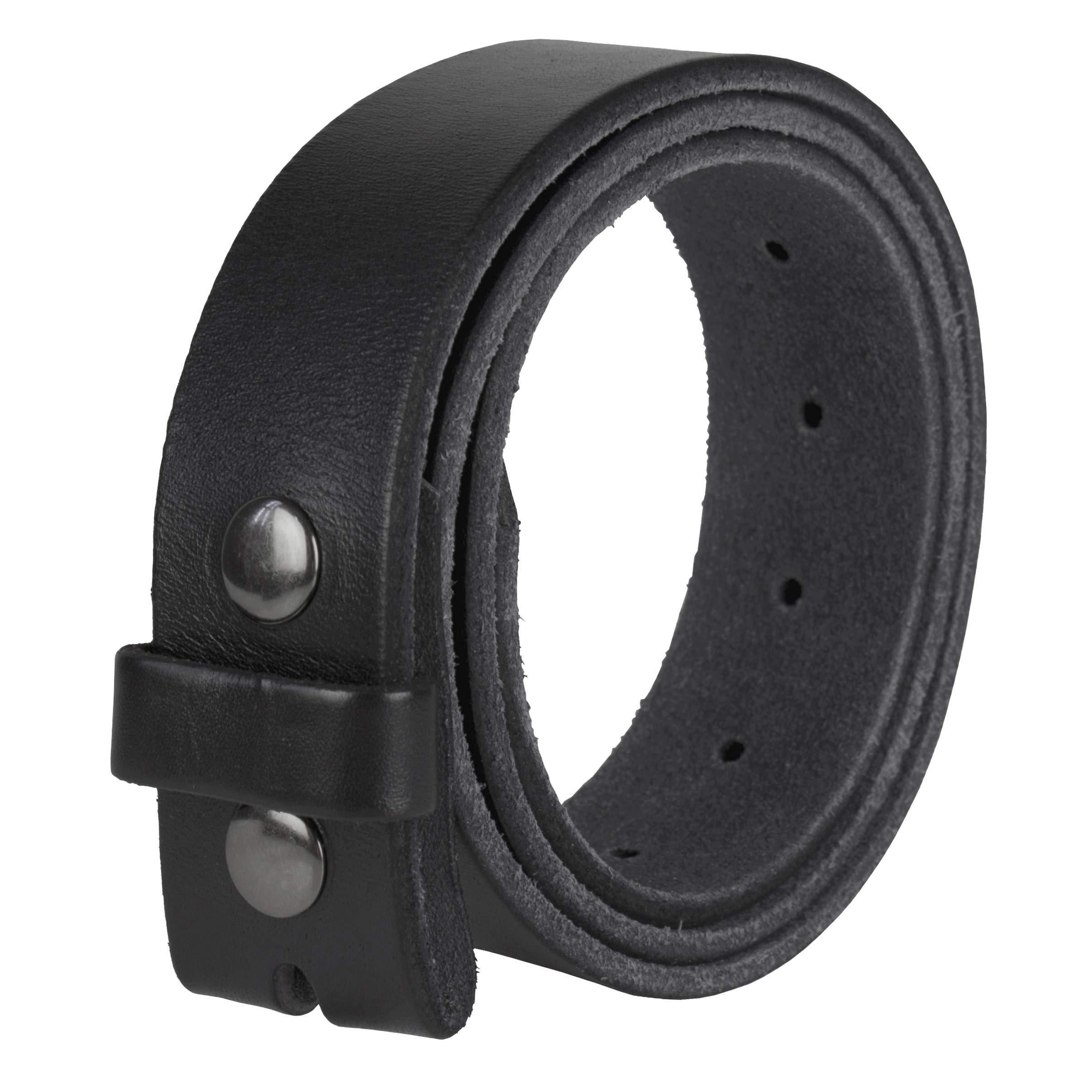 Gelante Gelante Genuine Full Grain Leather Belt Strap without Belt Buckle G2016-BK-XL
