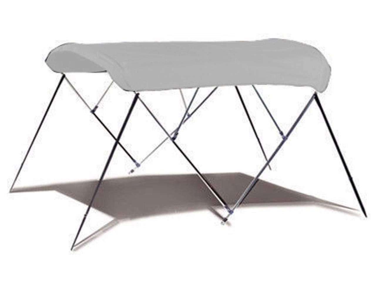 STOPBYUS STOPBYUS 7.6 oz Gray 4 Bow Round Tube Boat Bimini TOP Sunshade Compatible for NIVI ELETE 18 2008-2009