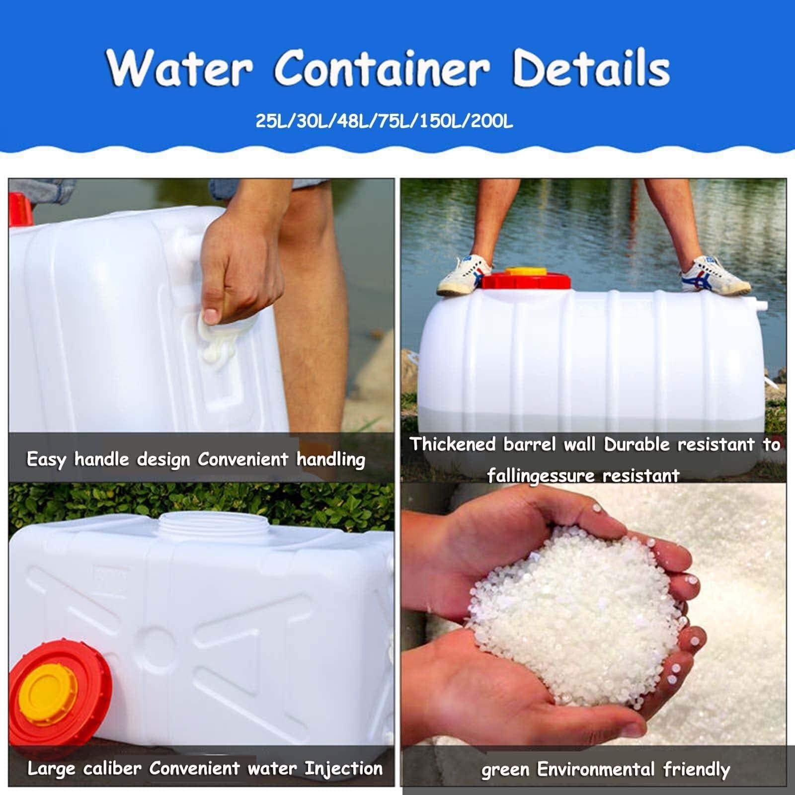 YXCUIDP YXCUIDP Outdoor Water Tank,Thick Plastic Food Grade Water Container Water Storage Containers with Faucet, Agricultural Construction Watering Camping & Hiking Water Storage(25L)