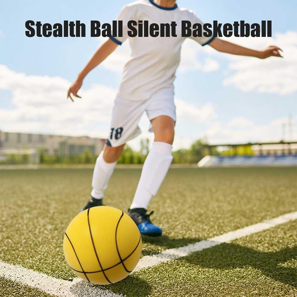 Dosurgorn Stealth Ball Silent Basketball, Silent Basketball Size 7/5/3, Silent Basketball Dribbling Indoor, Dribble Dream Silent Basketball, Indoor Silent Hoop Basketball (Green-Stripes,Size 7 (9.5 in))