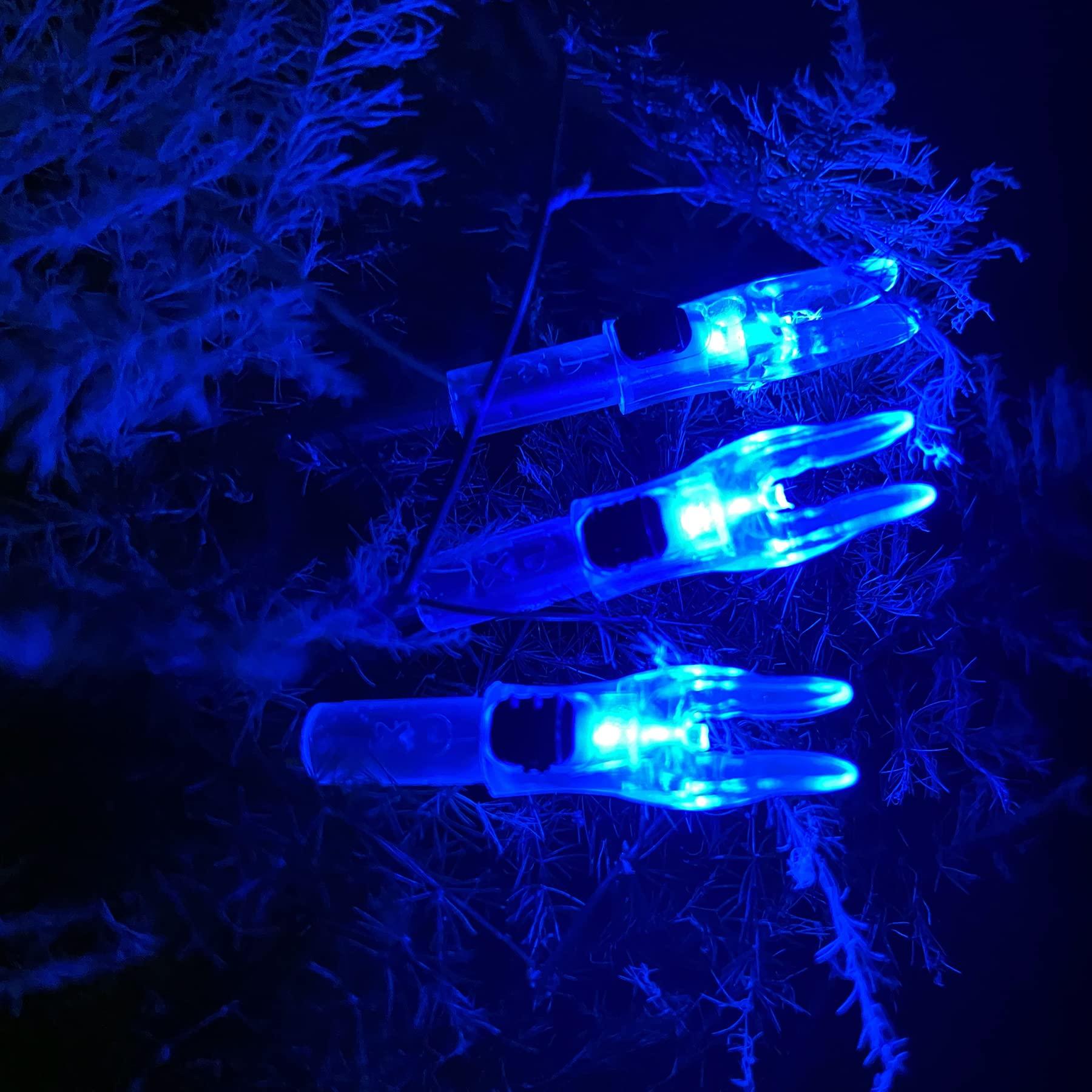 KEAUP KEAUP 6PCS X Lighted Nocks for Arrows with .204 .233 .244 .246 Inside Diameter with H, S, GT Bushings High-Visibility LED Arrow Nocks, ON/Off Switch Included