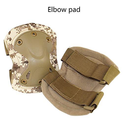 Aoutacc Aoutacc Tactical Combat Knee & Elbow Protective Pads Set for Outdoor CS Paintball Game Cycling Safety Skateboarding Gear Skates Knee Protection Guard Pads (DD)