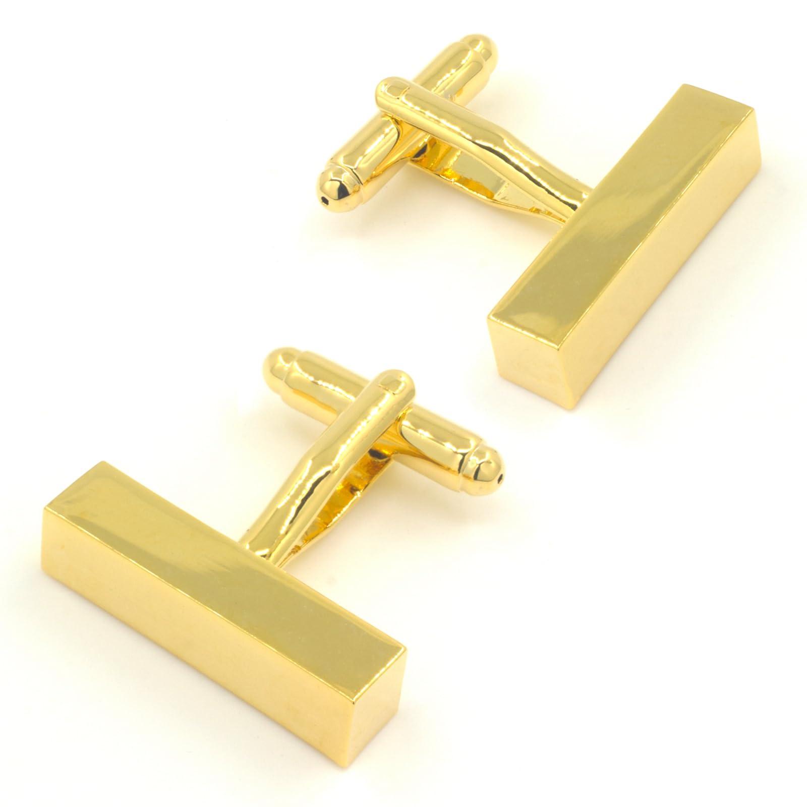 Cyriacus Men's Cufflinks Bricks unique Designe Solid Material, Cuff-links for Regular Wedding Business Accessories Best Men, Gold Brick Cufflinks for Men (Gold Brick)