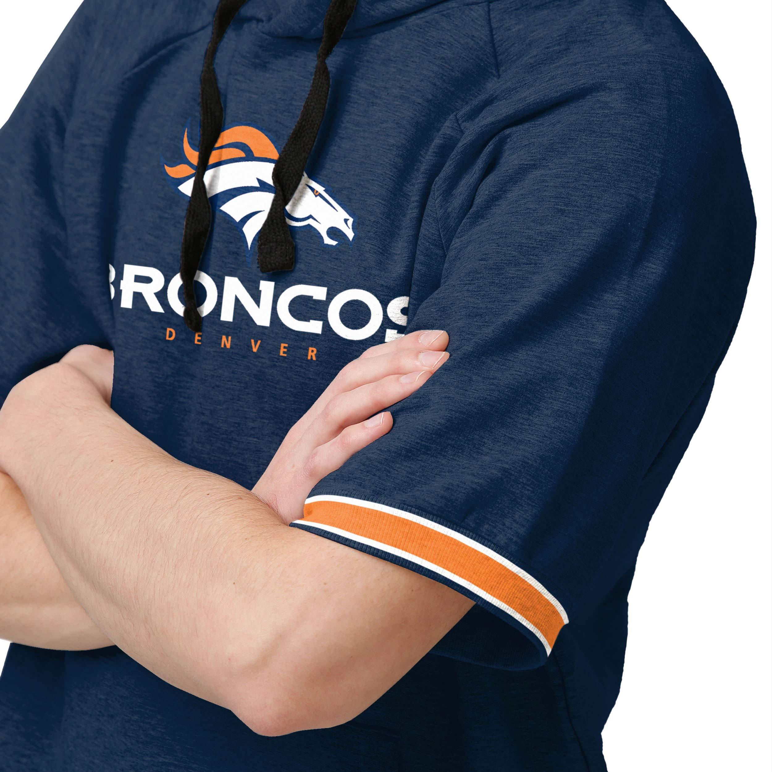 FOCO FOCO Denver Broncos NFL Mens Short Sleeve Hoodie - XXXL
