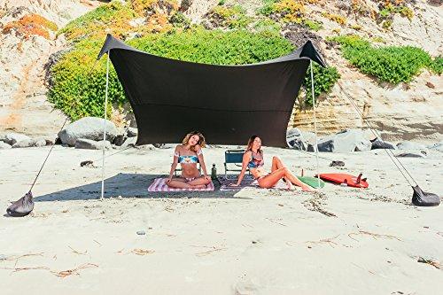 Neso Neso Tents Grande Beach Tent, 7ft Tall, 9 x 9ft, Reinforced Corners and Cooler Pocket(Black)