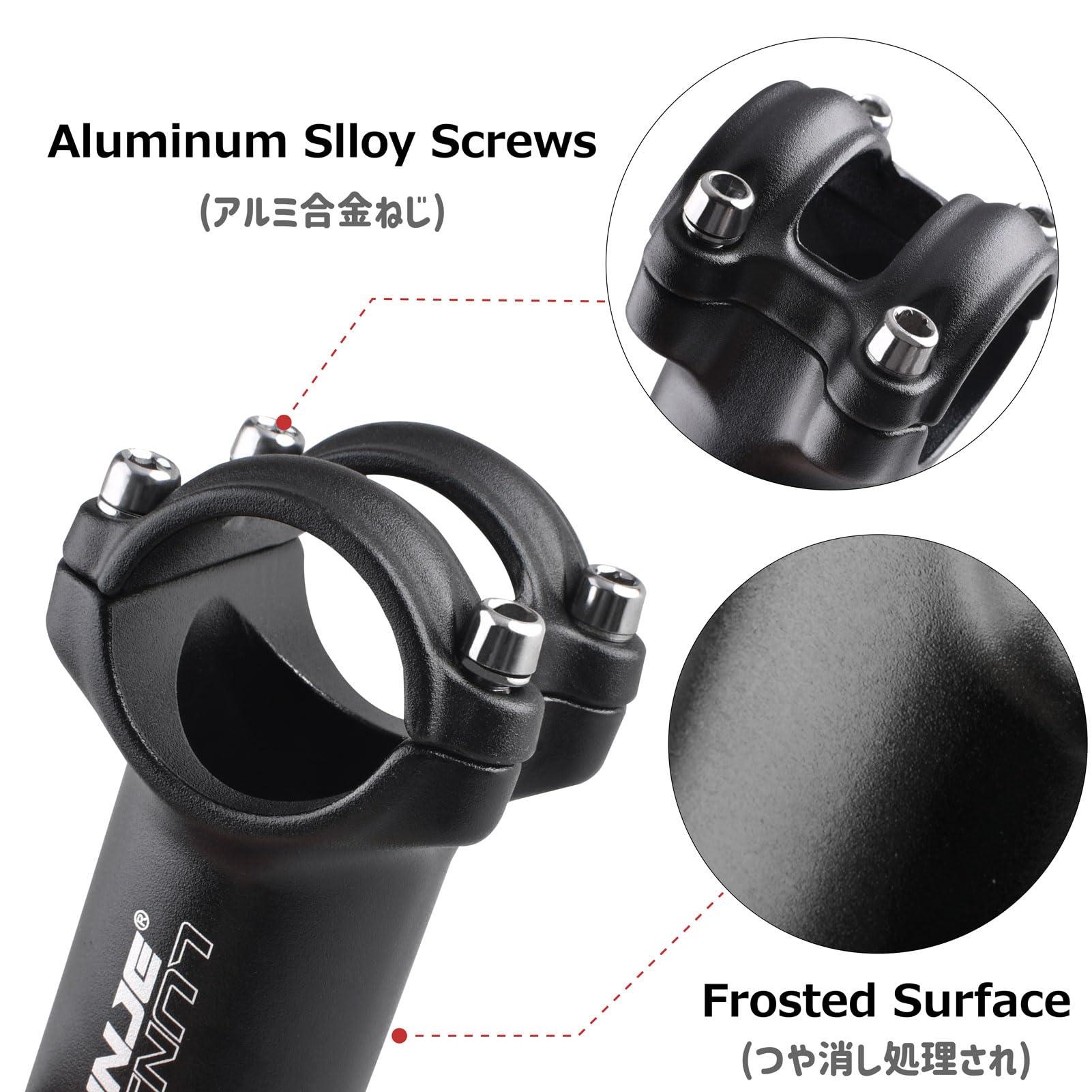 Azarxis Azarxis 31.8mm Stem 60mm 70mm 80mm 90mm 0-7 Degree Bike Stem Mountain Bike Stem Short Handlebar Adjustable Stem for Bicycle, Road Bike, MTB, BMX, Fixie Gear, Cycling (31.8 x 60mm)