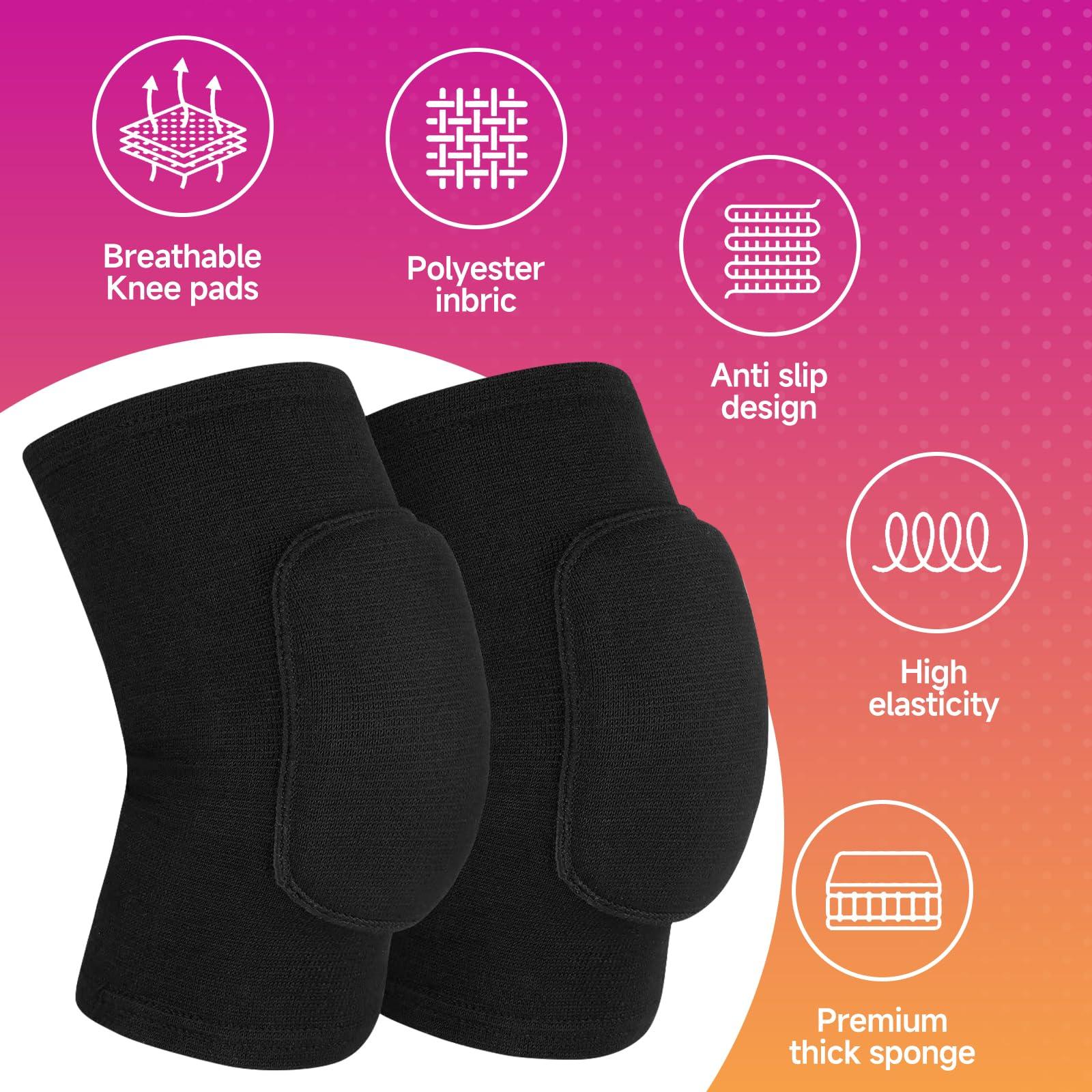 HISFFOG HISFFOG Volleyball Knee Pads for Women, Men, Youth, Girls, Kids, Knee Brace for Volleyball Basketball Football Dance Yoga Tennis Running Cycling Workout Climbing Wrestling