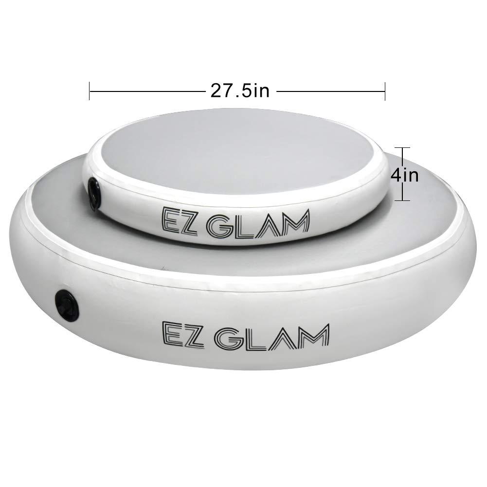 GLANT GLANT Air Mat Tumble Track AirSpot - Gymnastics Training Springboard - Round Inflatable Springboard (White, 27.6in*27.6in*3.94in)