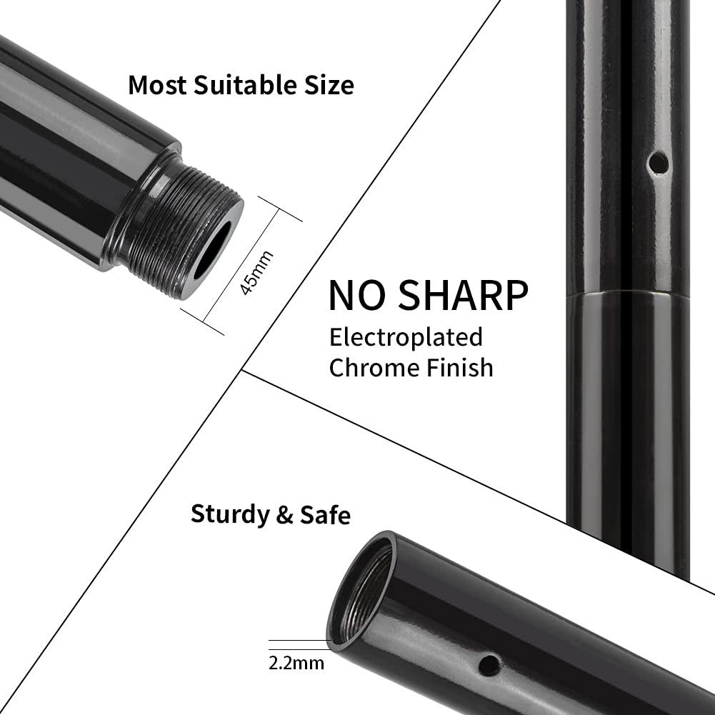 PRIORMAN PRIORMAN Pole Dancing - 45mm Spinning & Static Dance Pole Portable Dance Pole for Studio & Home Fitness (Black)