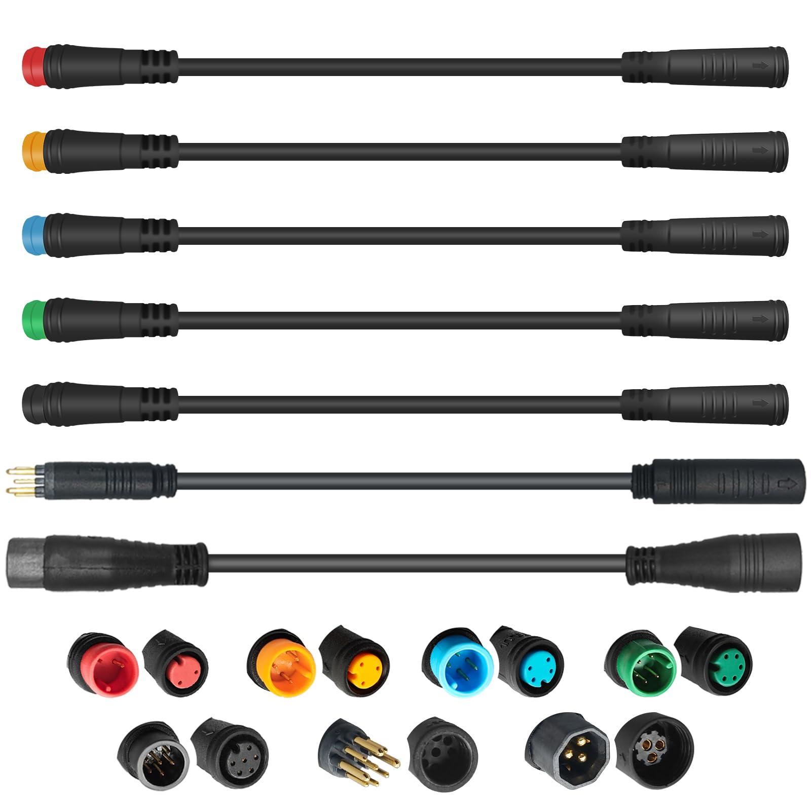 MUSELK Ebike Extension Cable 2/3/4/5/6 Pin Waterproof Plug Female to Male for Electric Bicycle Motorbike Mid Drive/Hub Motor Conversion Kit Light/Throttle/PAS/Display/Shift Sensor Signal Line (2PIN-M-M)