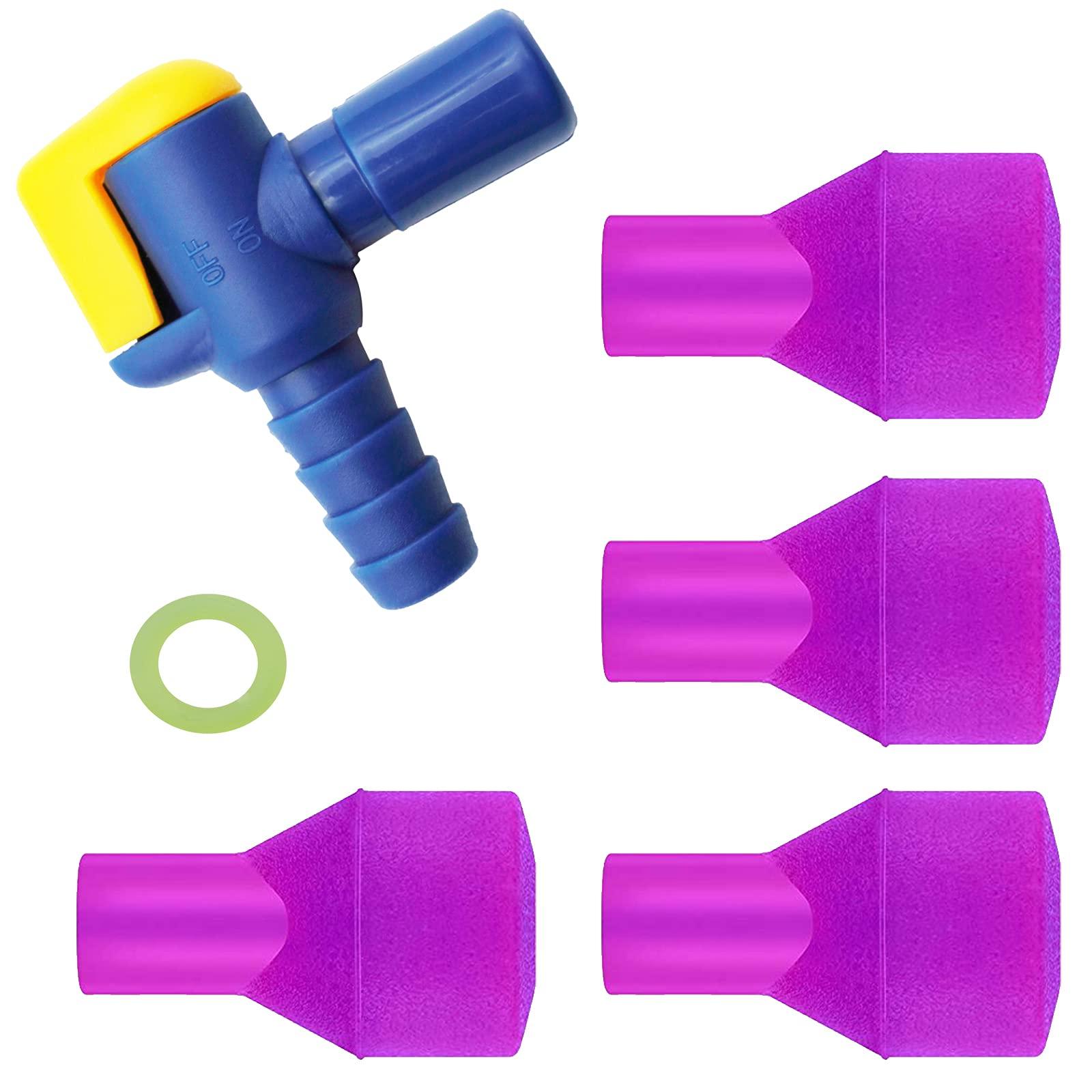 JMTEEA JMTEEA Bite Valve Replacement Mouthpiece Fit for Hydration Pack Bladder Water Backpack and Most Brands(4-Pack), with Shutoff Valve and Tube O-Ring