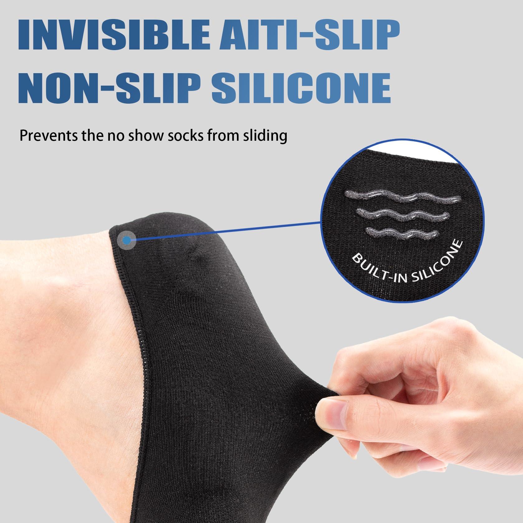 OrrinSports OrrinSports Toe Socks Women Low Cut No Show Socks Non-Slip Invisible Ankle Sock Liner Five Finger Sock (3 Pack)