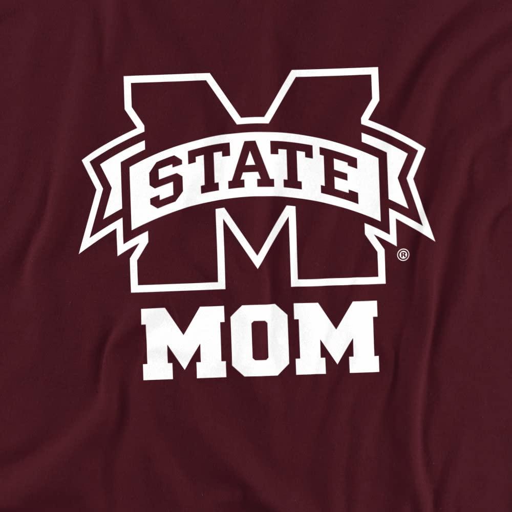 Mississippi State University Mississippi State University Official Mom Unisex Adult T Shirt,Maroon, 3X-Large