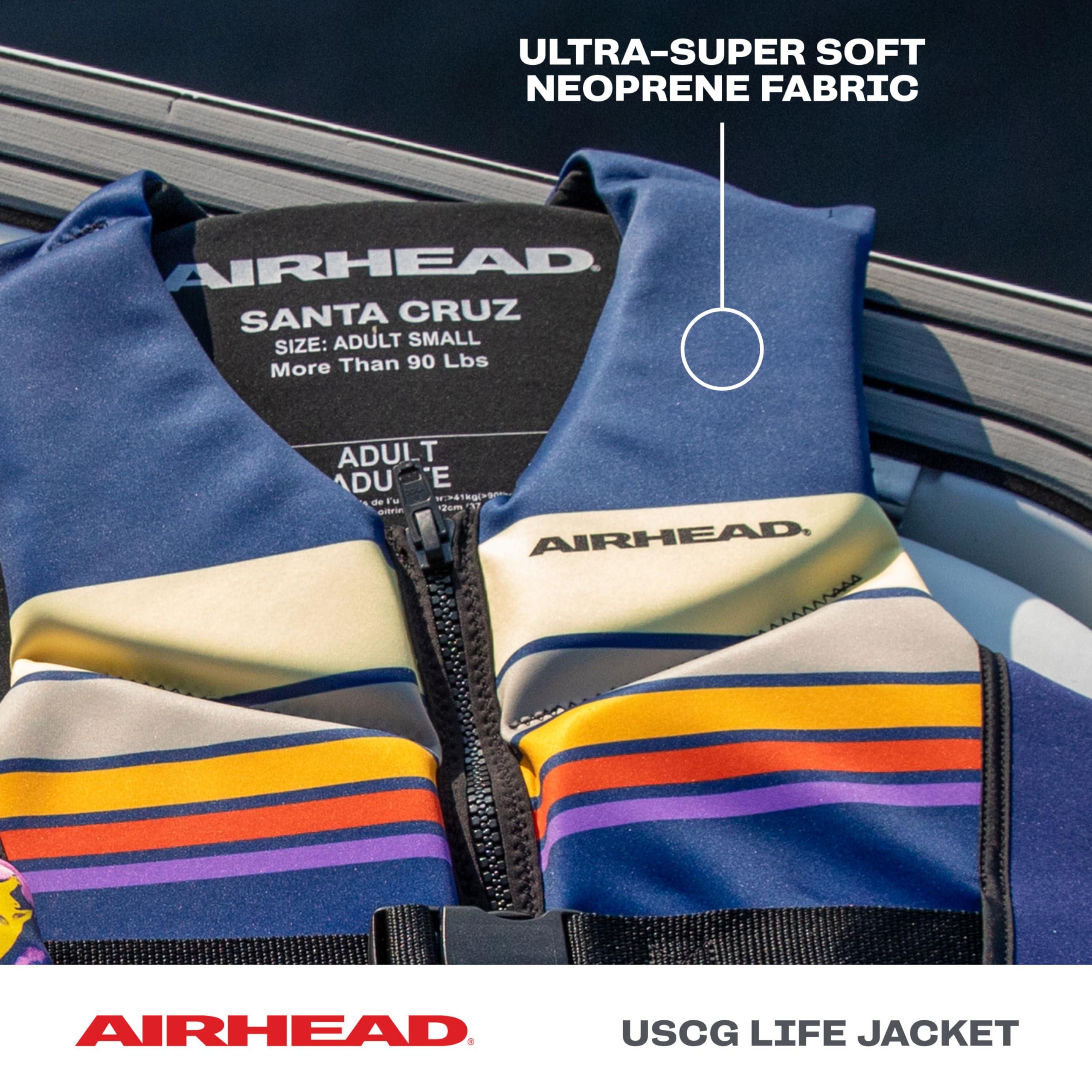 AIRHEAD Airhead Santa Cruz Life Vest Adult Large Size Navy L70, Fits Chest 42.5-45 inch