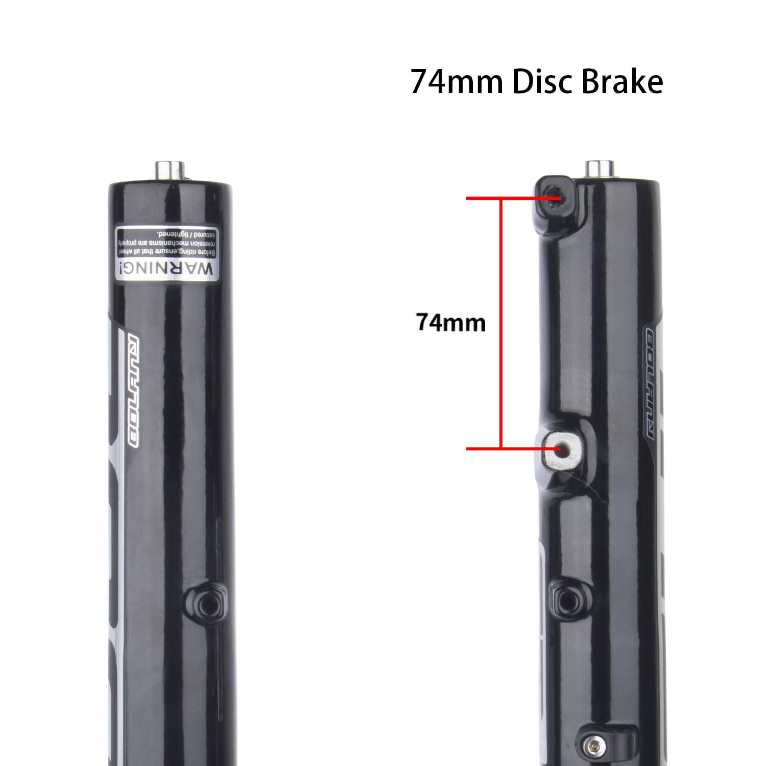 BOLANY BOLANY 20/24inch Bike Suspension Air Fork 28.6mm(1-1/8inch)*220mm Thread-Less Straight Steerer 9mm Disc Brake Version MTB Front Fork 100/135mm Travel